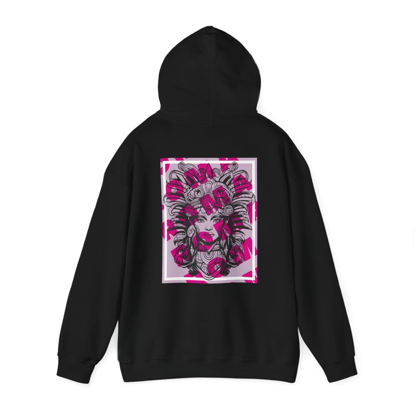 Close-up hoodie design capturing the thoughtful expression of a girl with subtle textures.