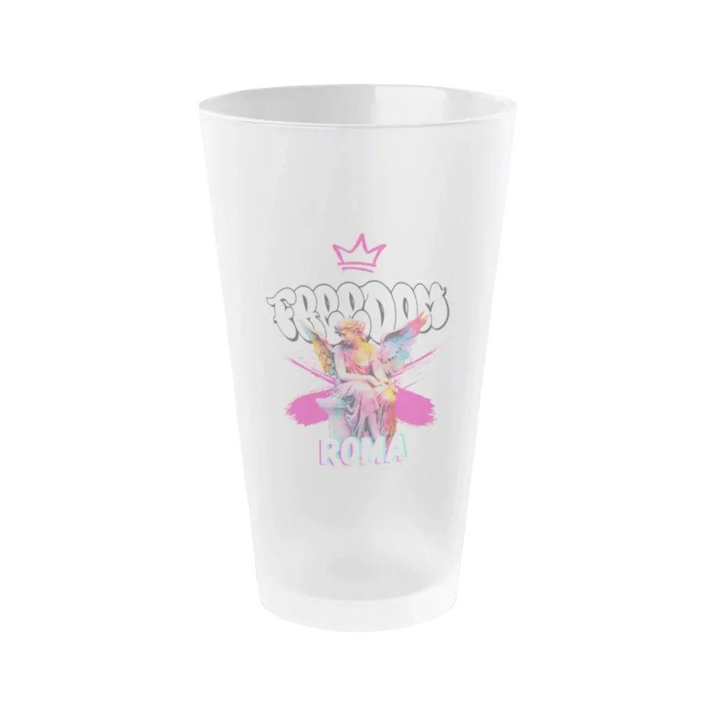 Transparent glass showcasing a magical fairy image paired with stylish SZUKAR text.