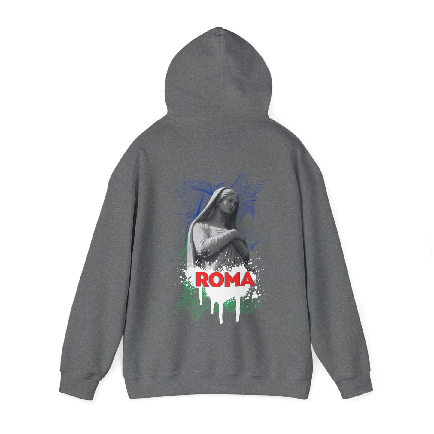 gray back hoodie woman sketch roma design