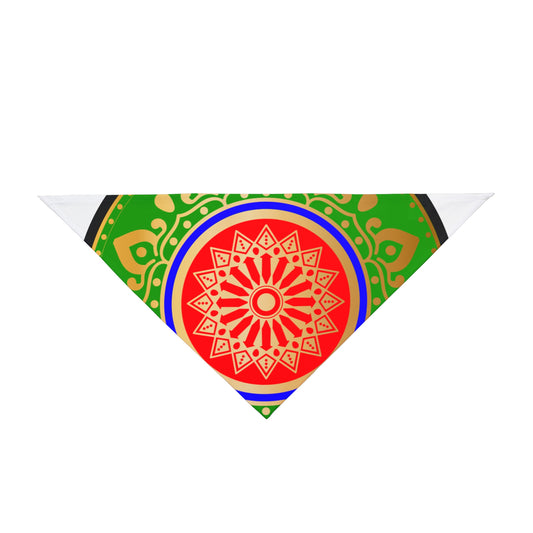 Cute dog accessory with artistic Roma lettering on soft fabric.