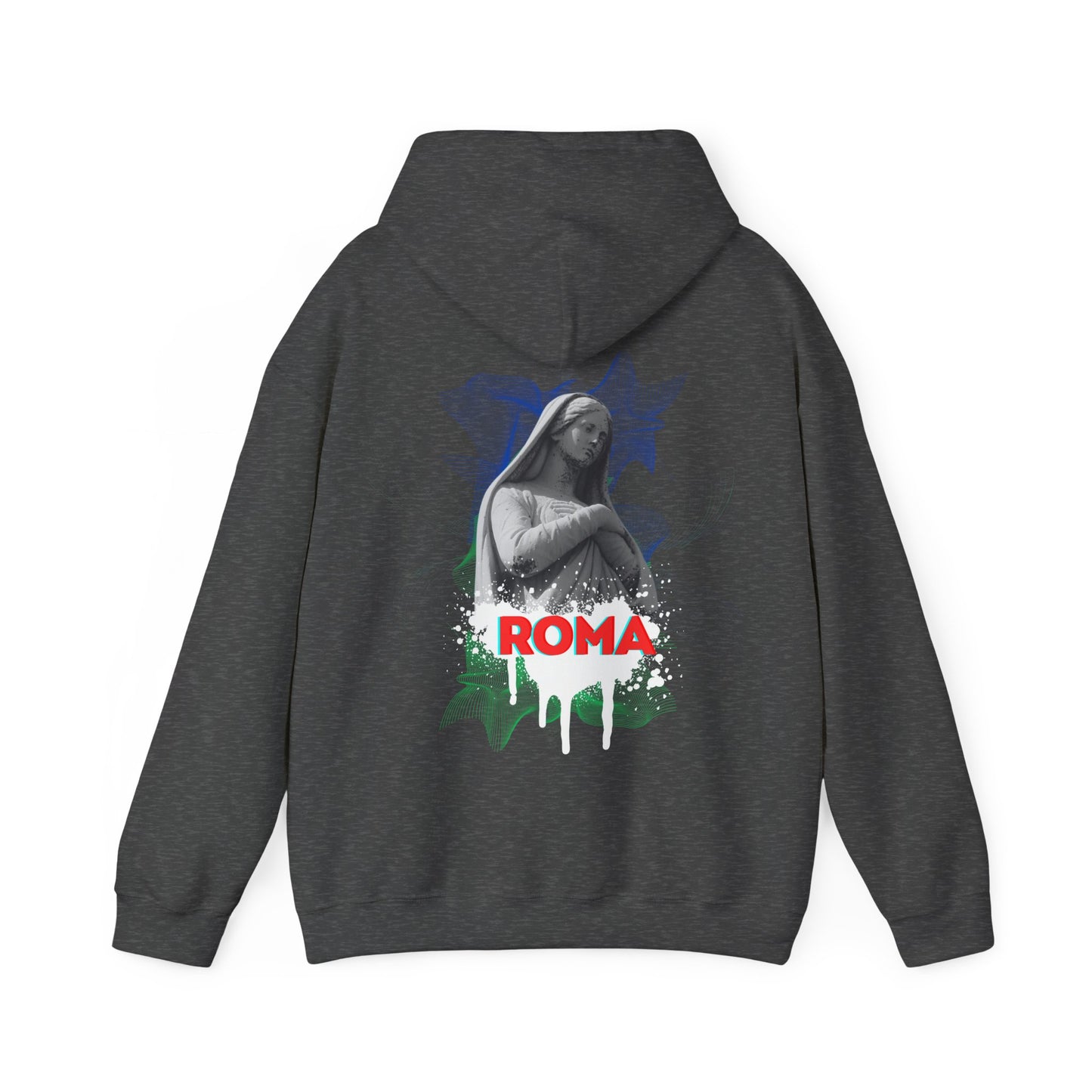 gray back hoodie woman sketch roma design