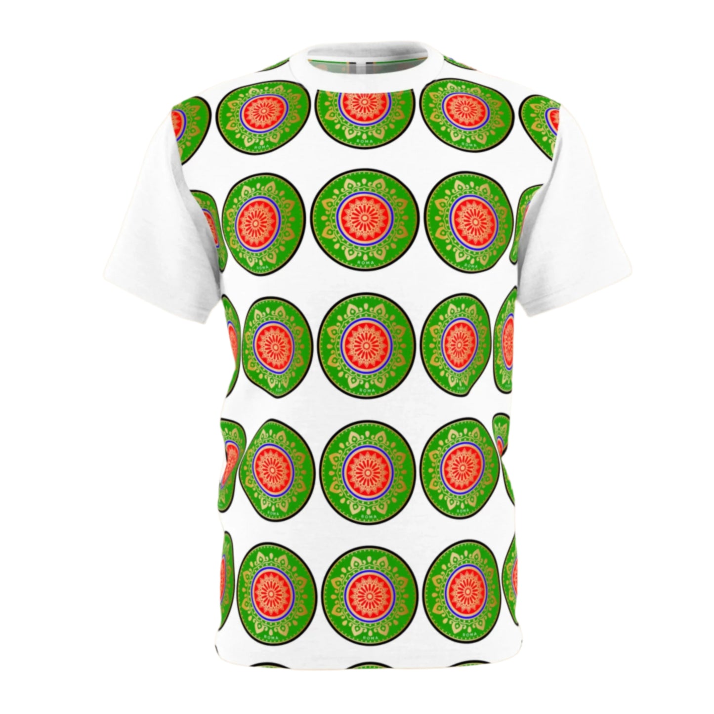 Comfortable t-shirt with a round Roma crest printed in the center.