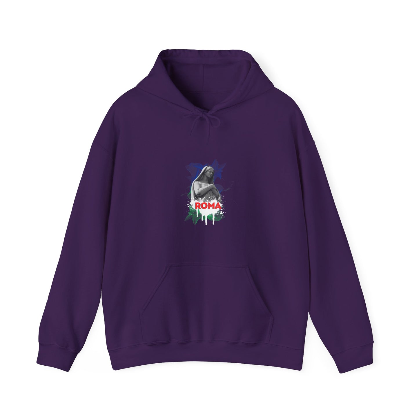 violet front hoodie woman sketch roma design