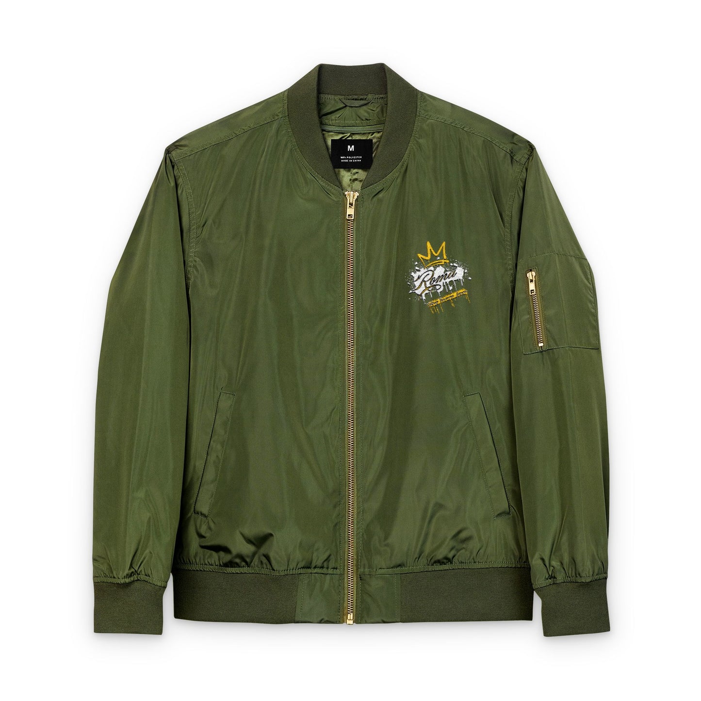 Solid Green jacket made of anti-absorbent fabric for rain protection