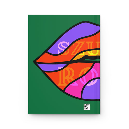 Modern journal with clean ROMA design in center and thin gold border lines.