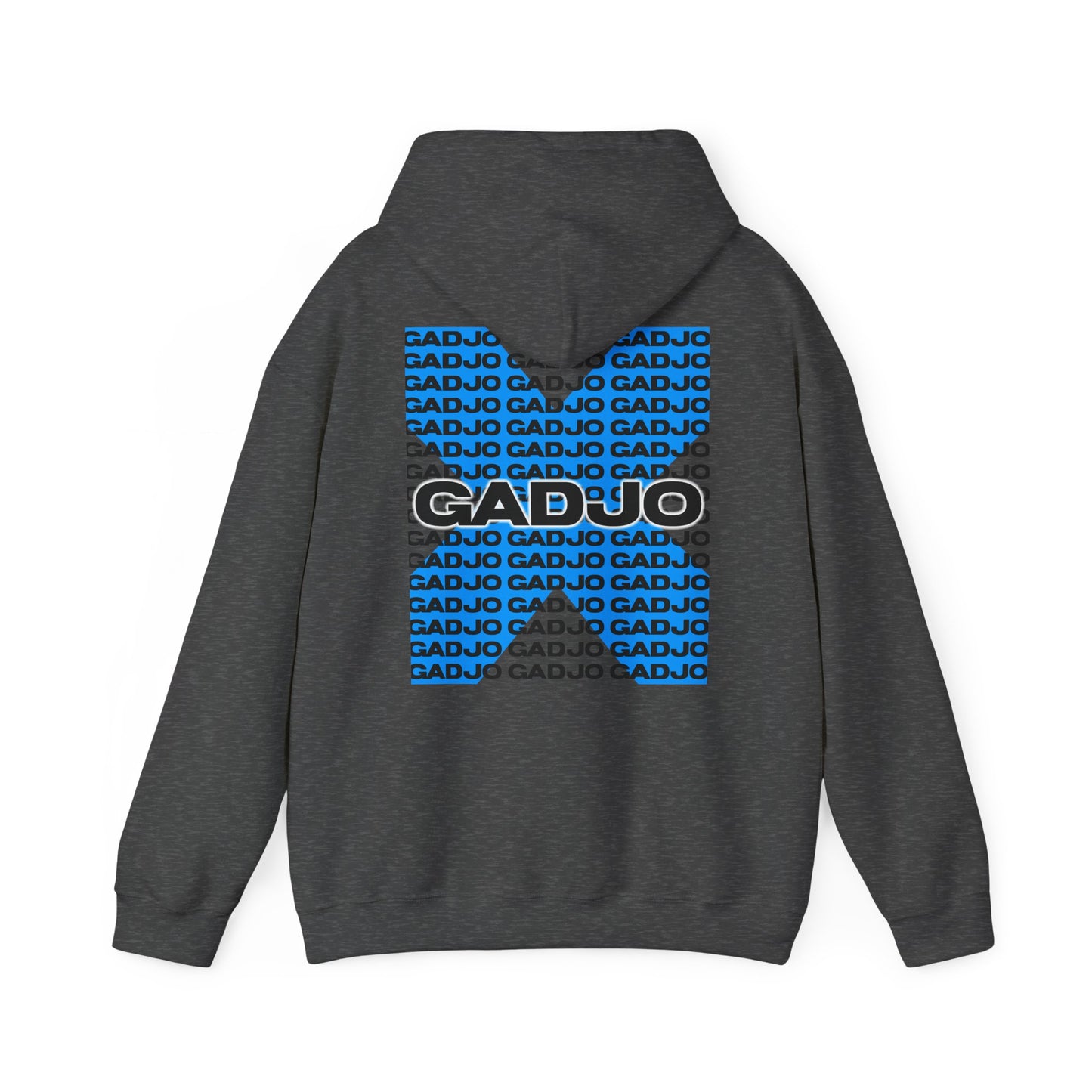 Distressed-look hoodie with faded “GADJO” lettering, evoking a vintage, worn-in vibe.