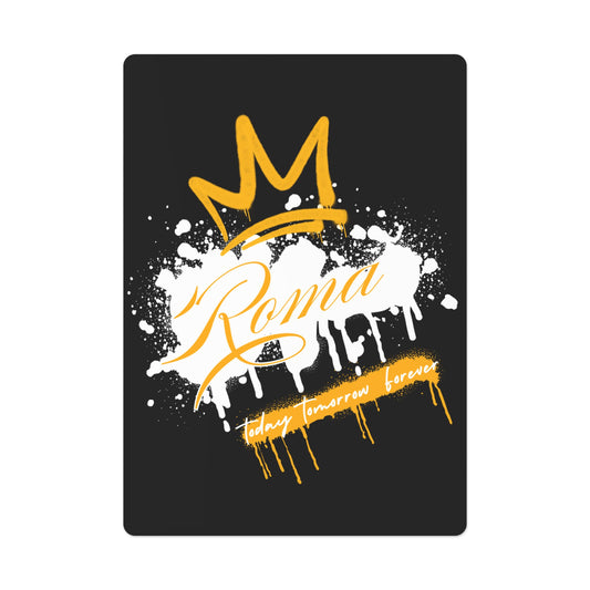 Modern design joker card used in a standard poker deck.