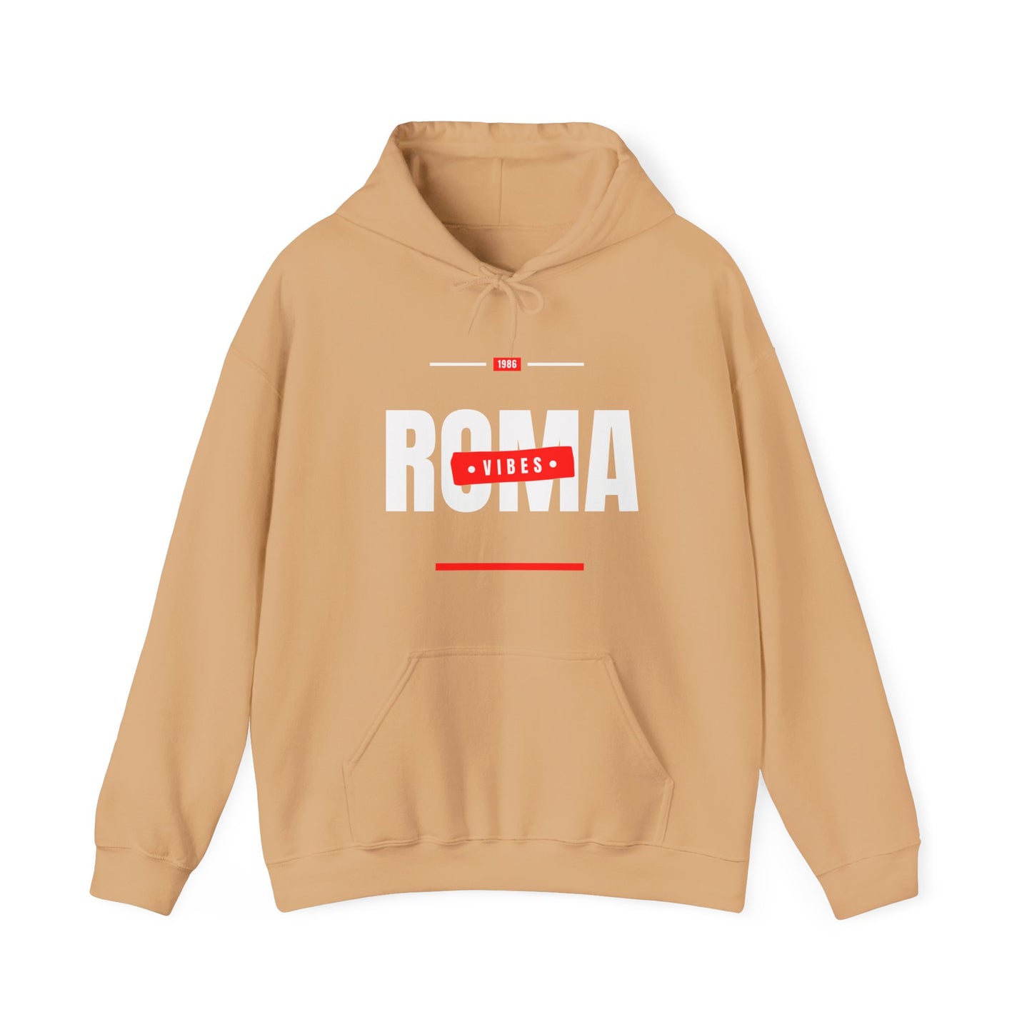 mustard yellow front hoodie roma design