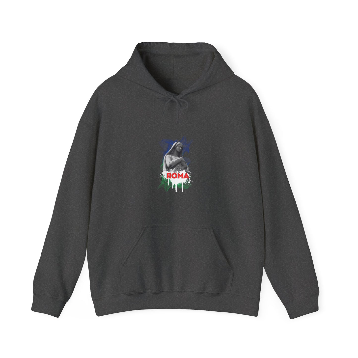 dark gray front hoodie woman sketch roma design