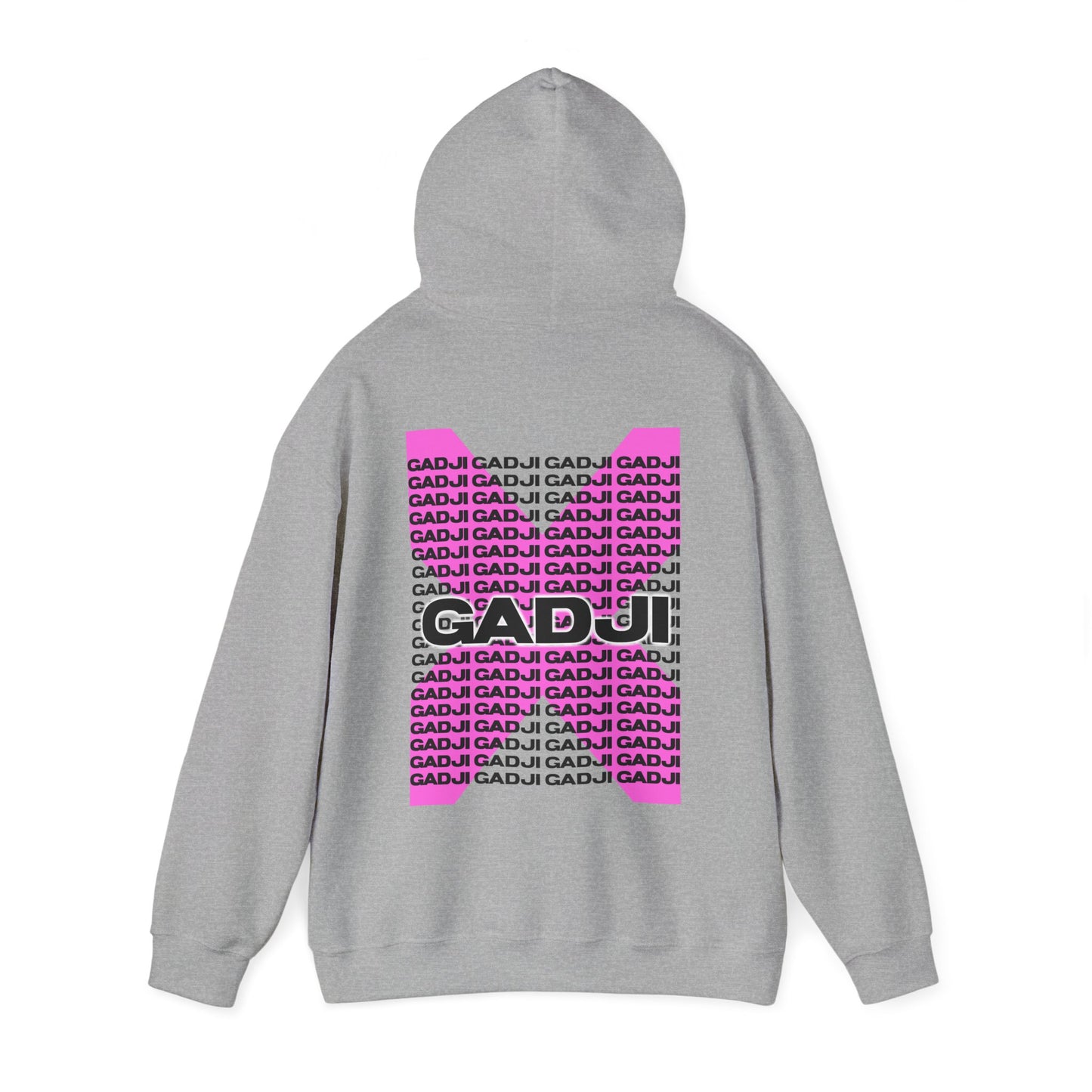 Classic hoodie back in full gray tone