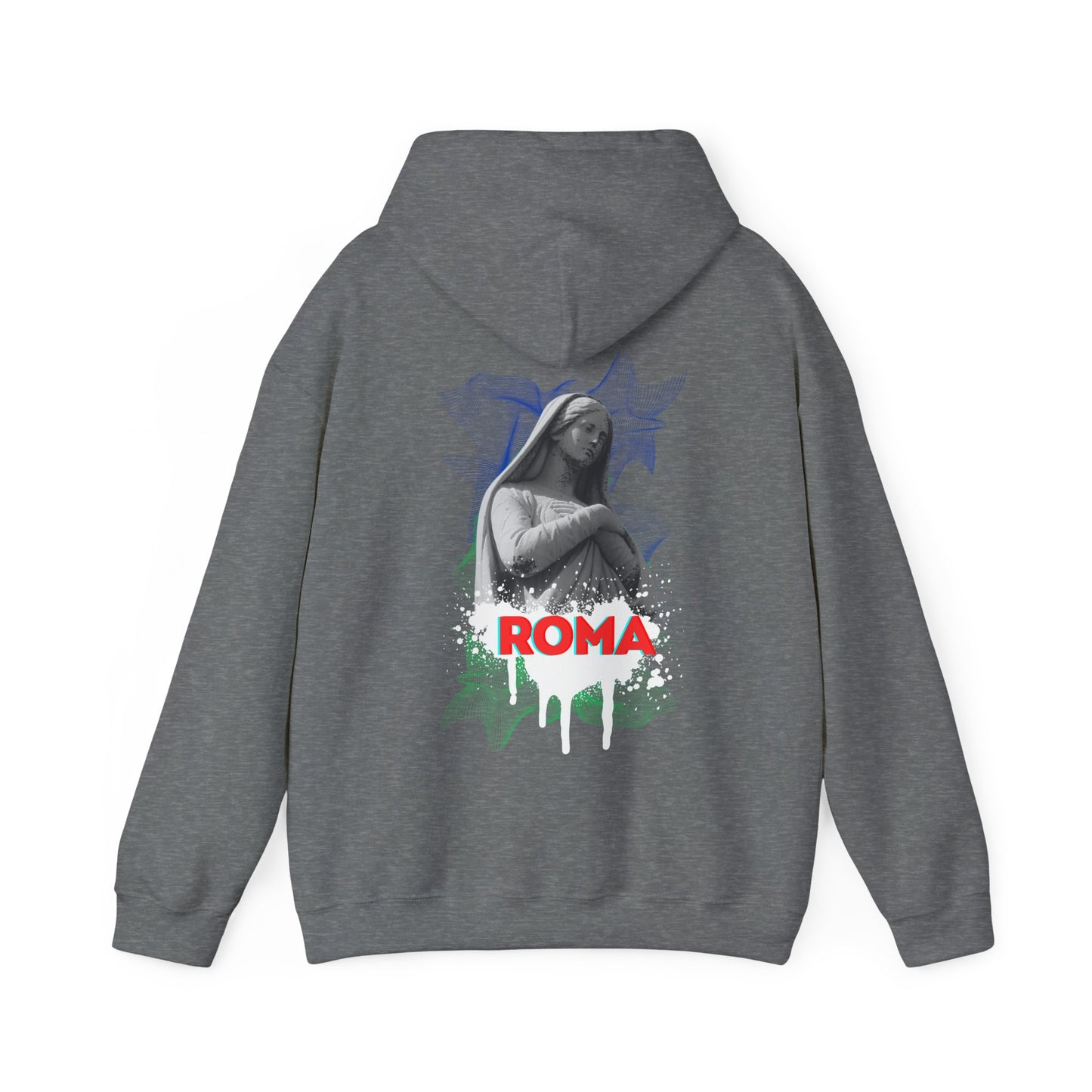 gray back hoodie woman sketch roma design