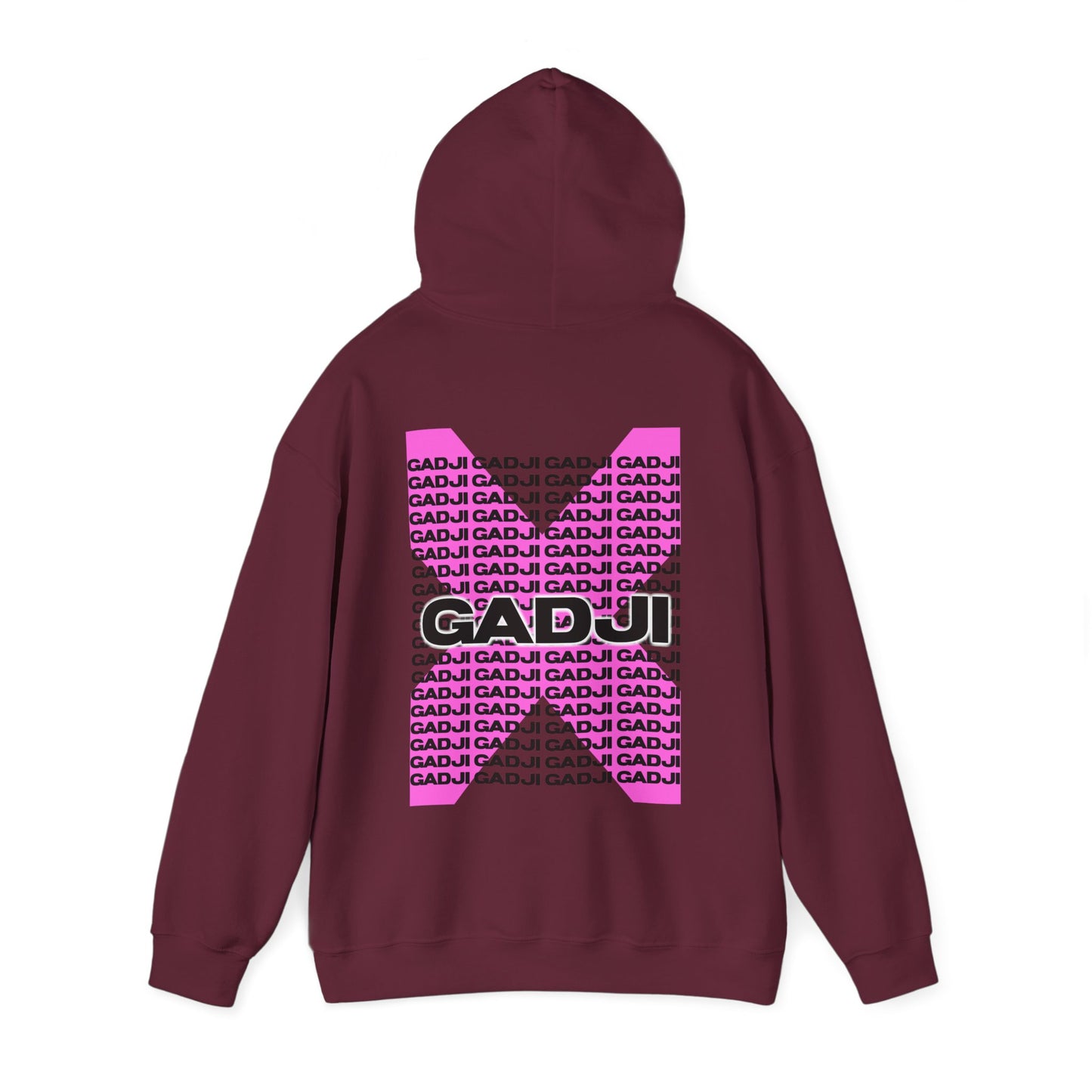 Stylized GADJI design with ROMA sketch on cozy hoodie