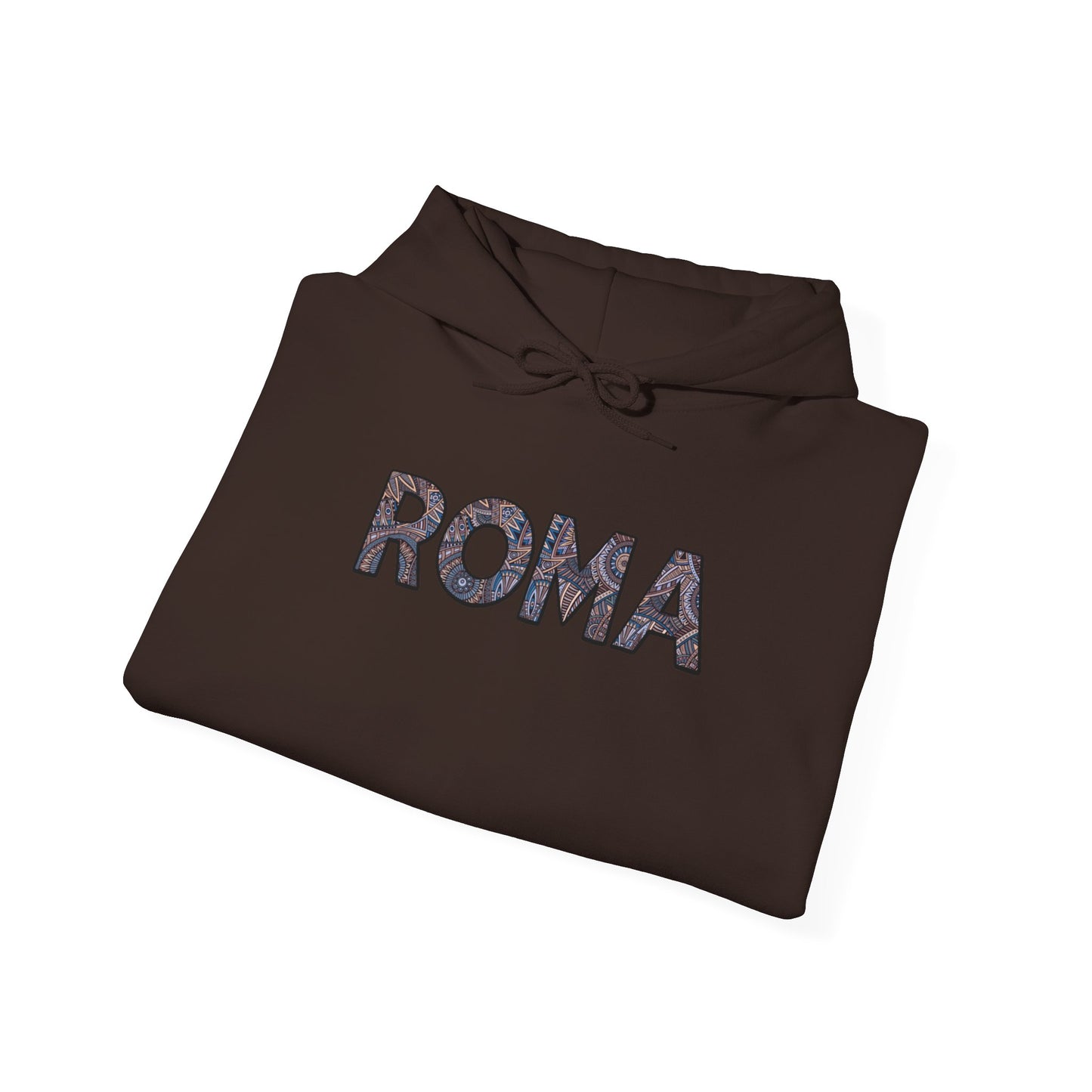 Men’s hoodie with clean ROMA lettering, combining simplicity with cultural pride.