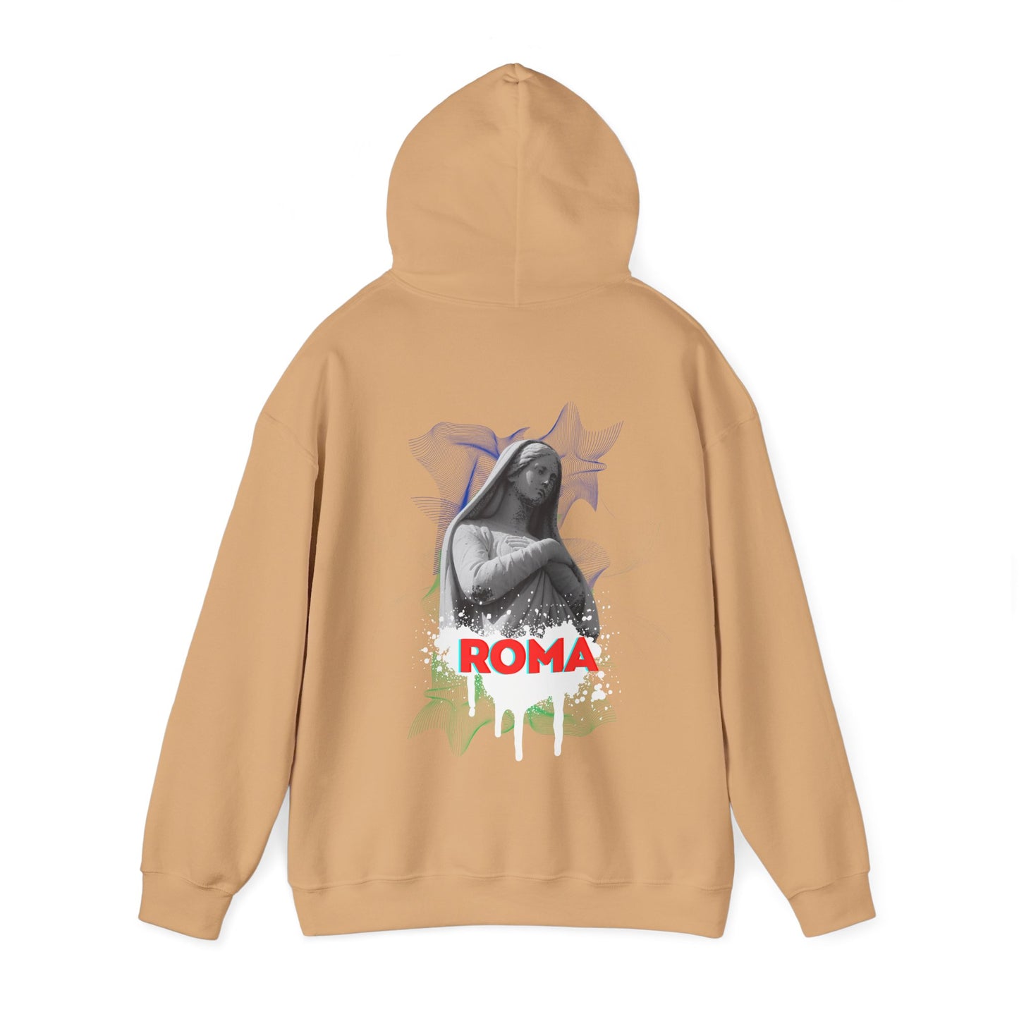yellow back hoodie woman sketch roma design