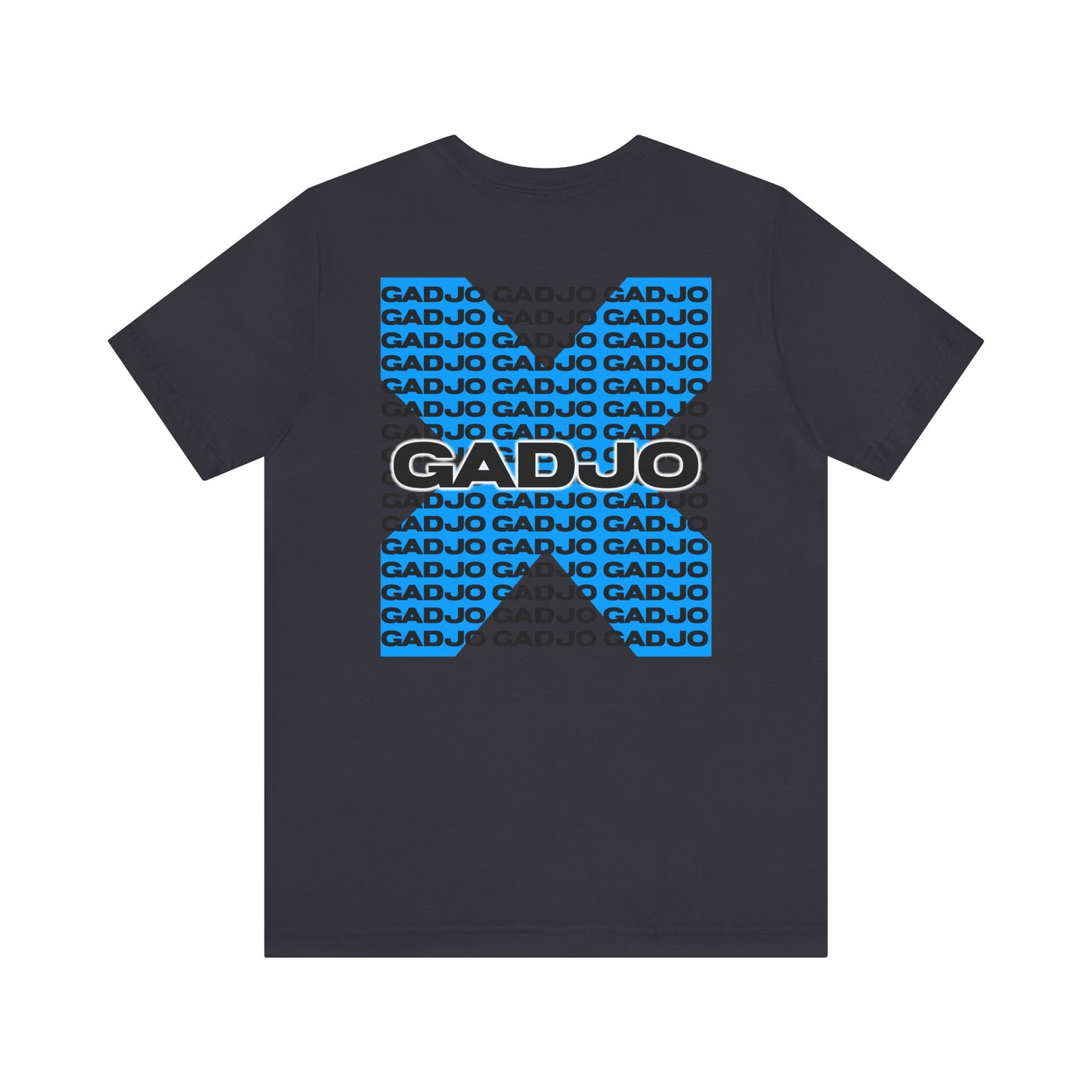 T-shirt featuring GADJO in 3D-effect font with shadowed detail for depth