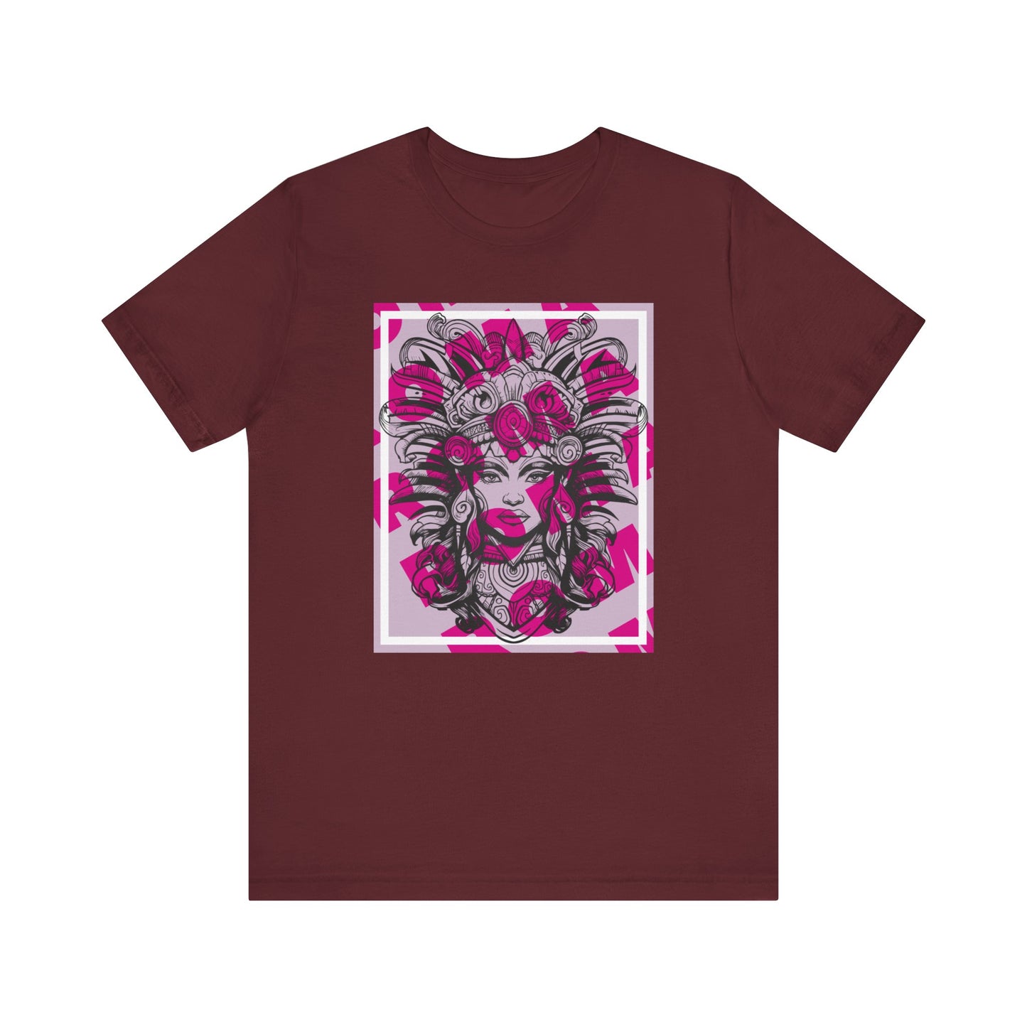 Lightweight tee with GADJI text styled as ancient Roman engravings, softened by faded ink and worn edges.