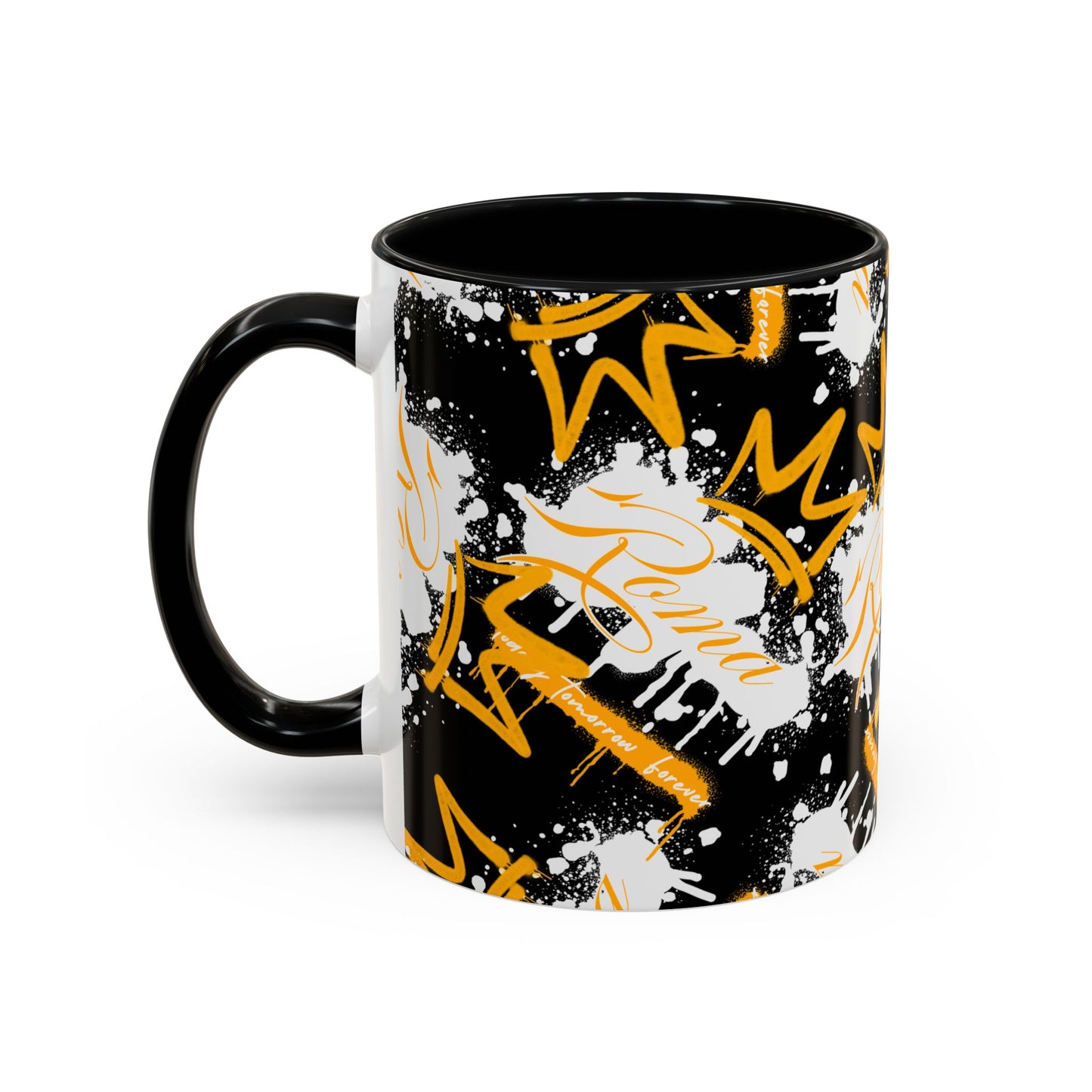 Stylish mug designed with large ROMA text for a standout effect.