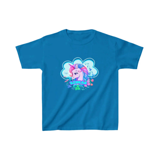 Short sleeve tee featuring a unicorn blowing bubbles in a pastel sky.