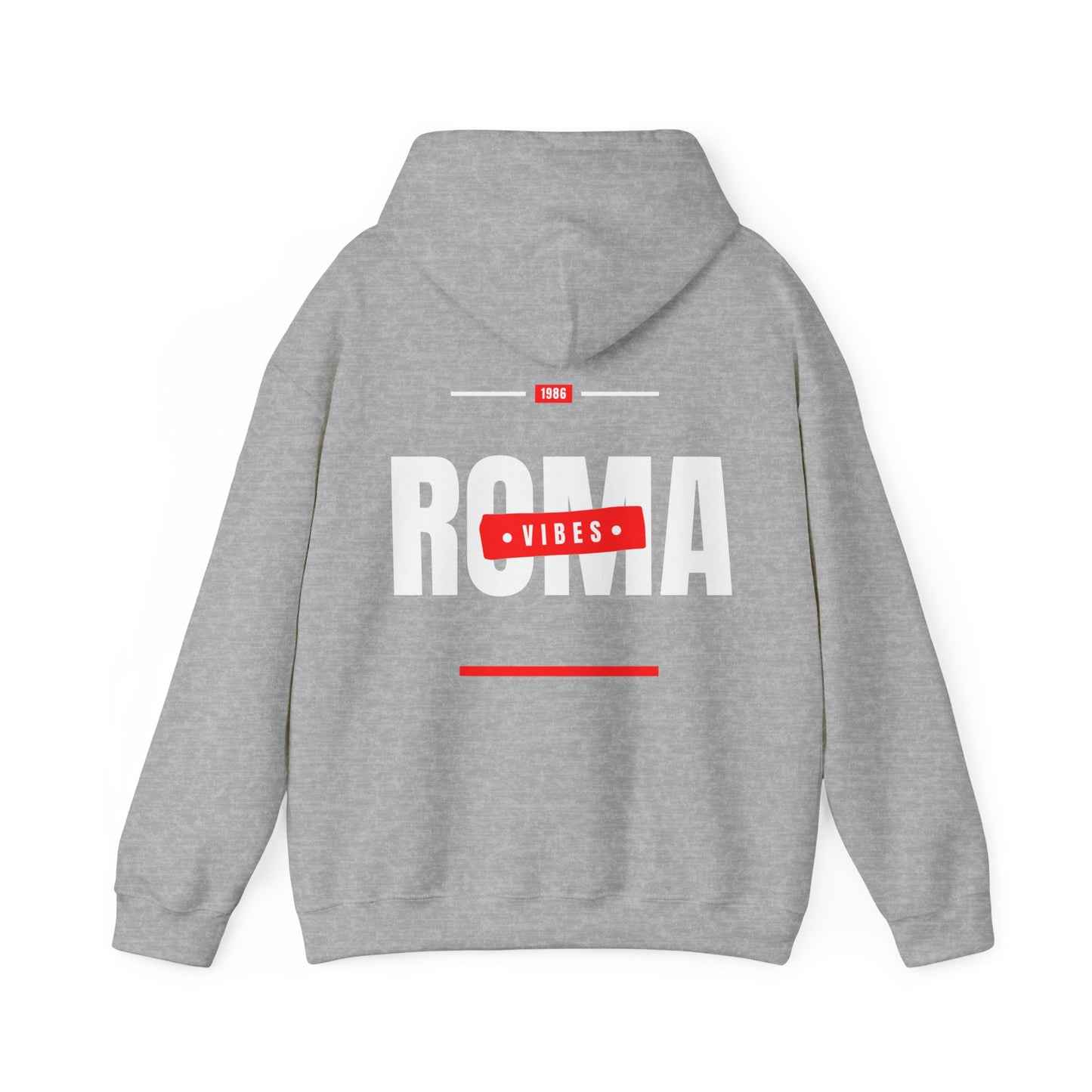 light gray back hoodie roma design
