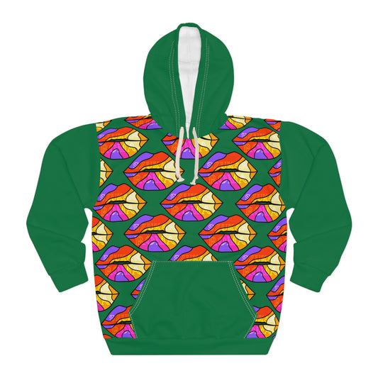 Unisex green hoodie with a front Roma crest and subtle crown detailing.