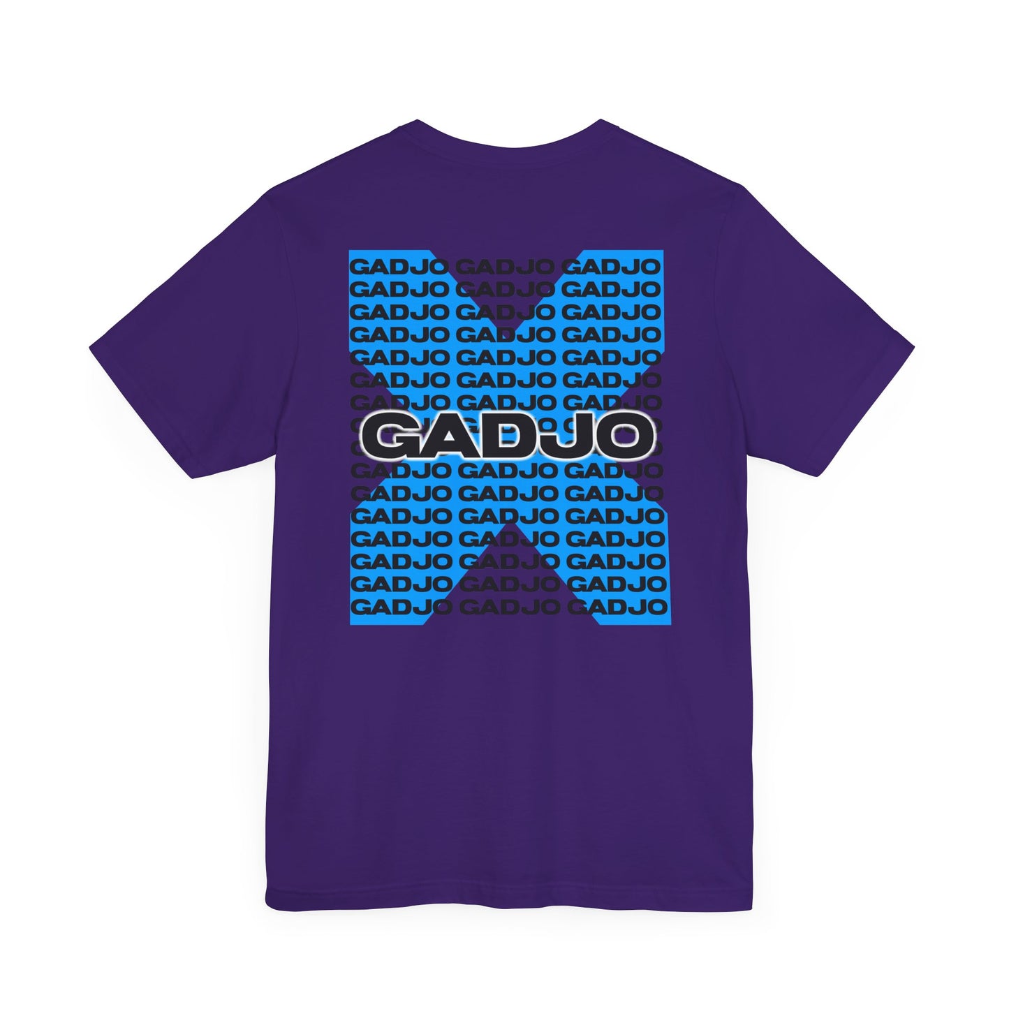 Short sleeve tee with the word GADJO wrapped in floral vines, blending bold and soft elements.