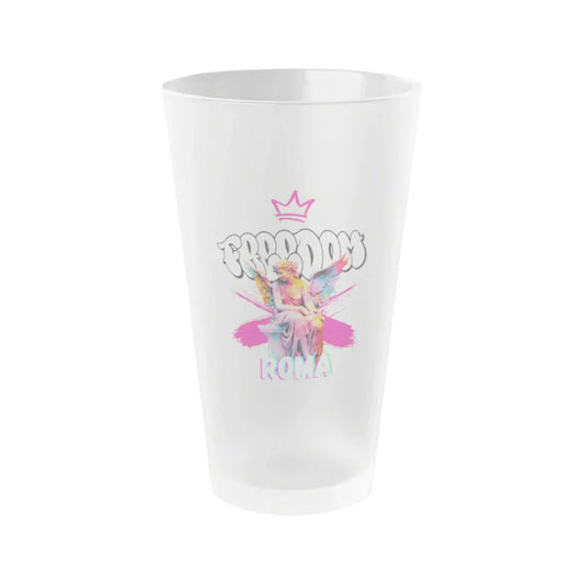 Transparent glass showcasing a magical fairy image paired with stylish SZUKAR text.

