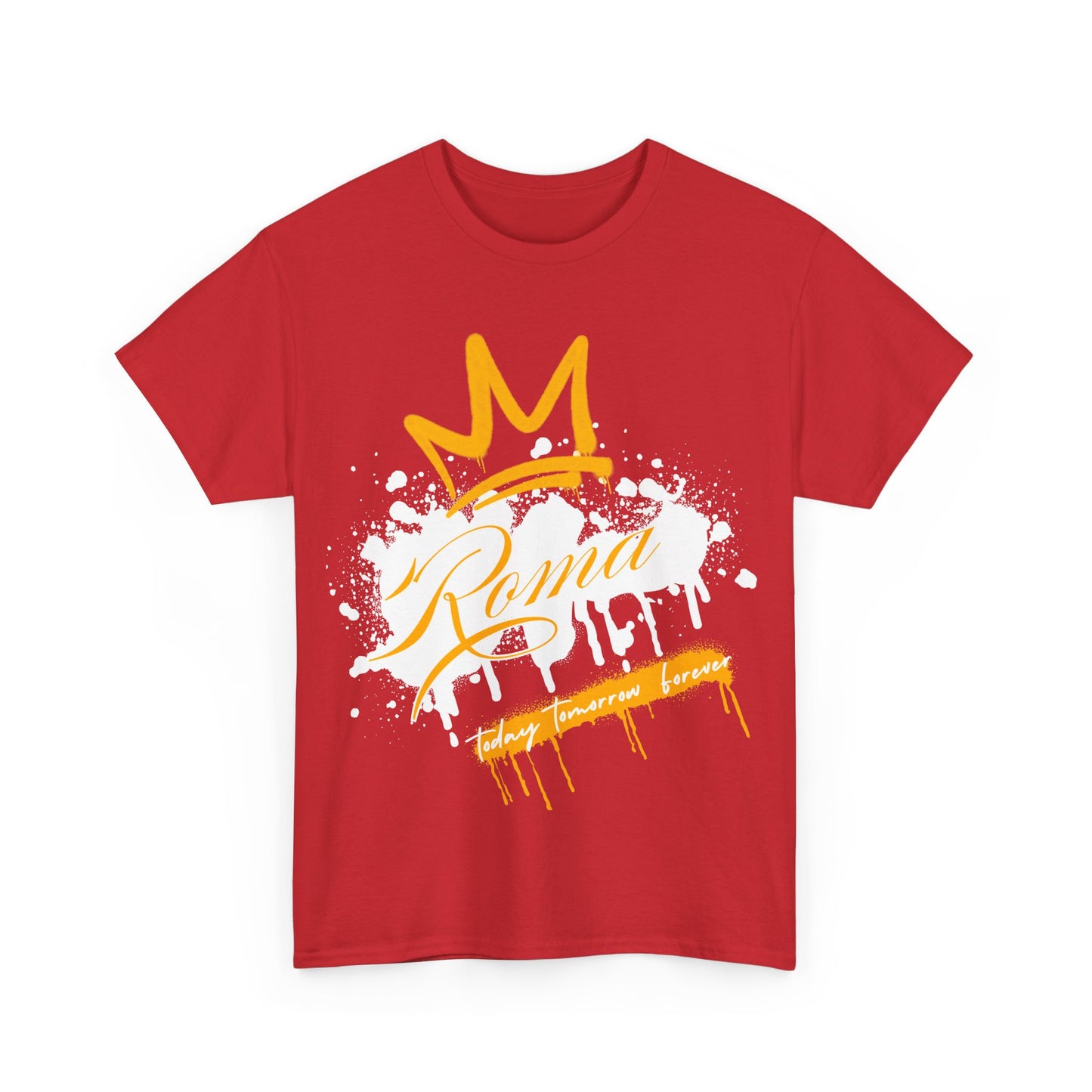 red plain t-shirt tee front crown sketch roma design