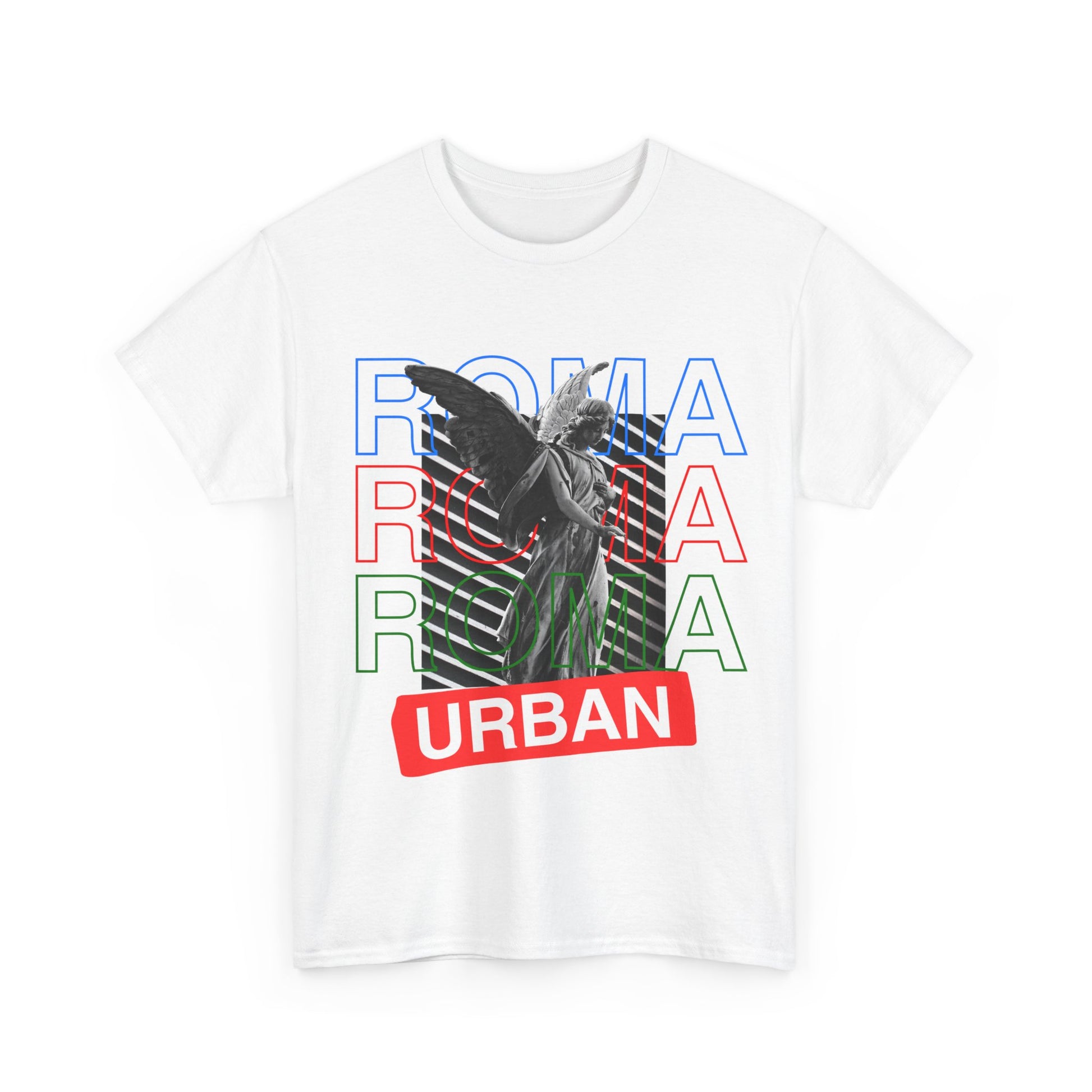 white t-shirt tee front angel sketch roma  urban design