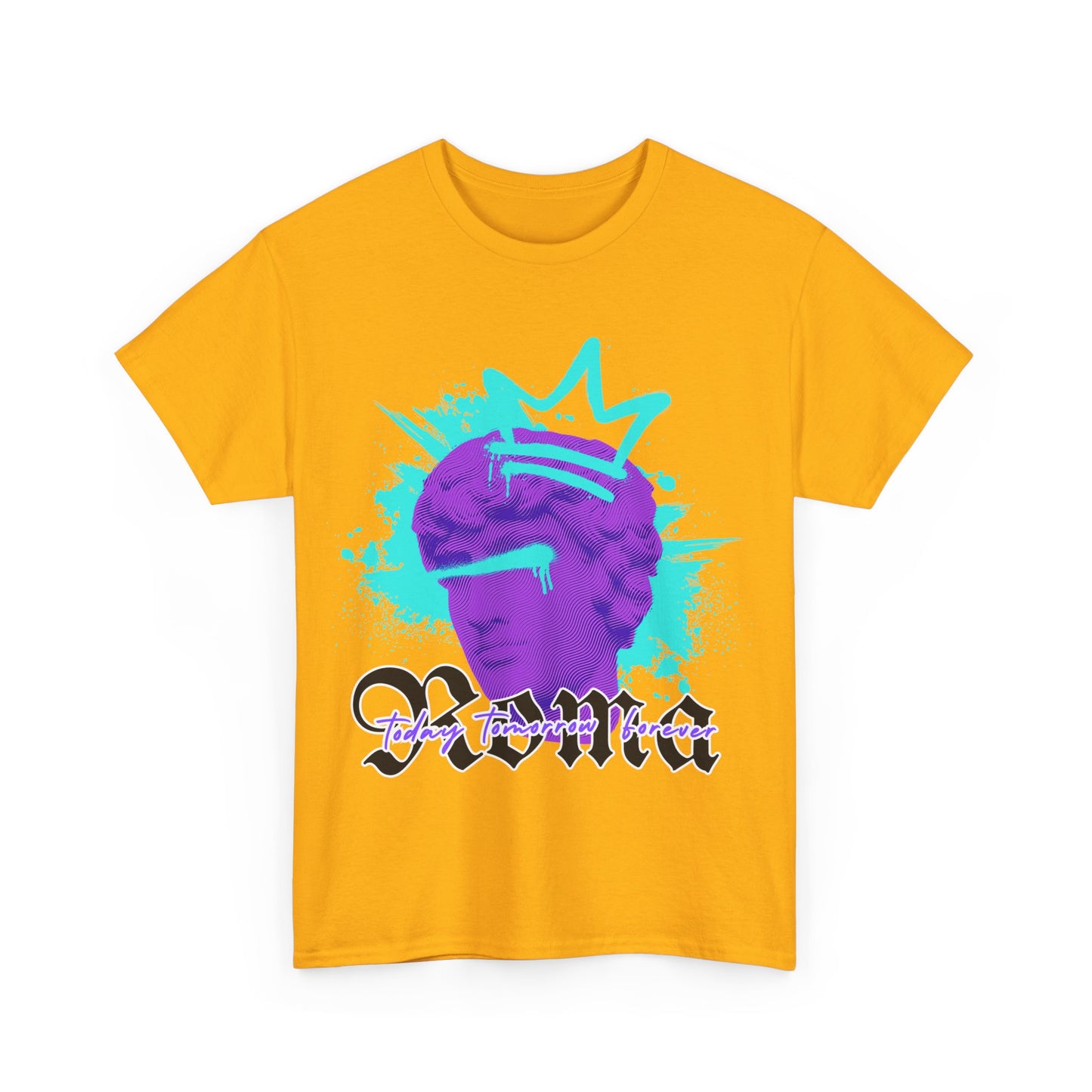 yellow t-shirt tee front crown sketch roma design