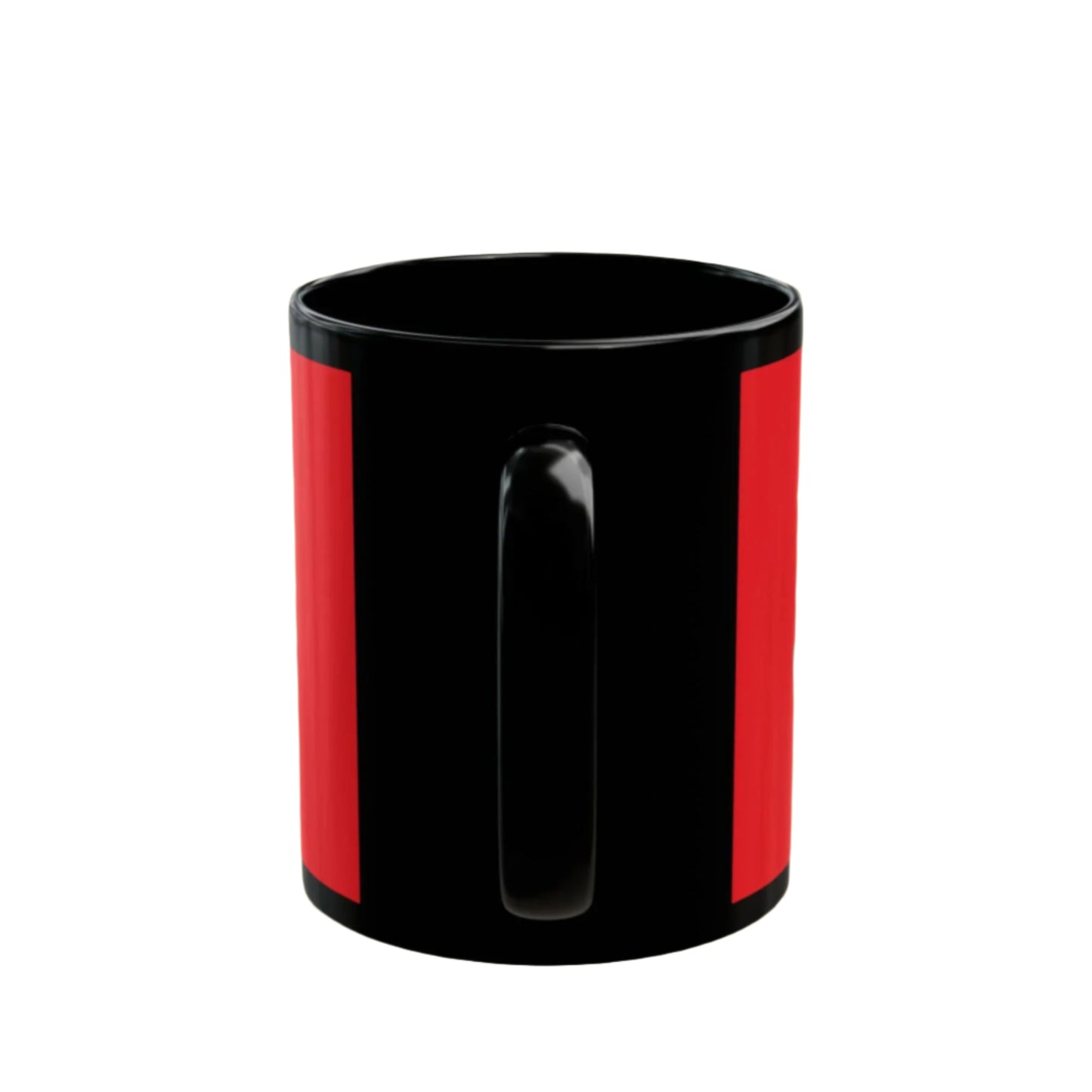 Glossy mug displaying “ROMA” in uppercase letters with a subtle shadow effect.

