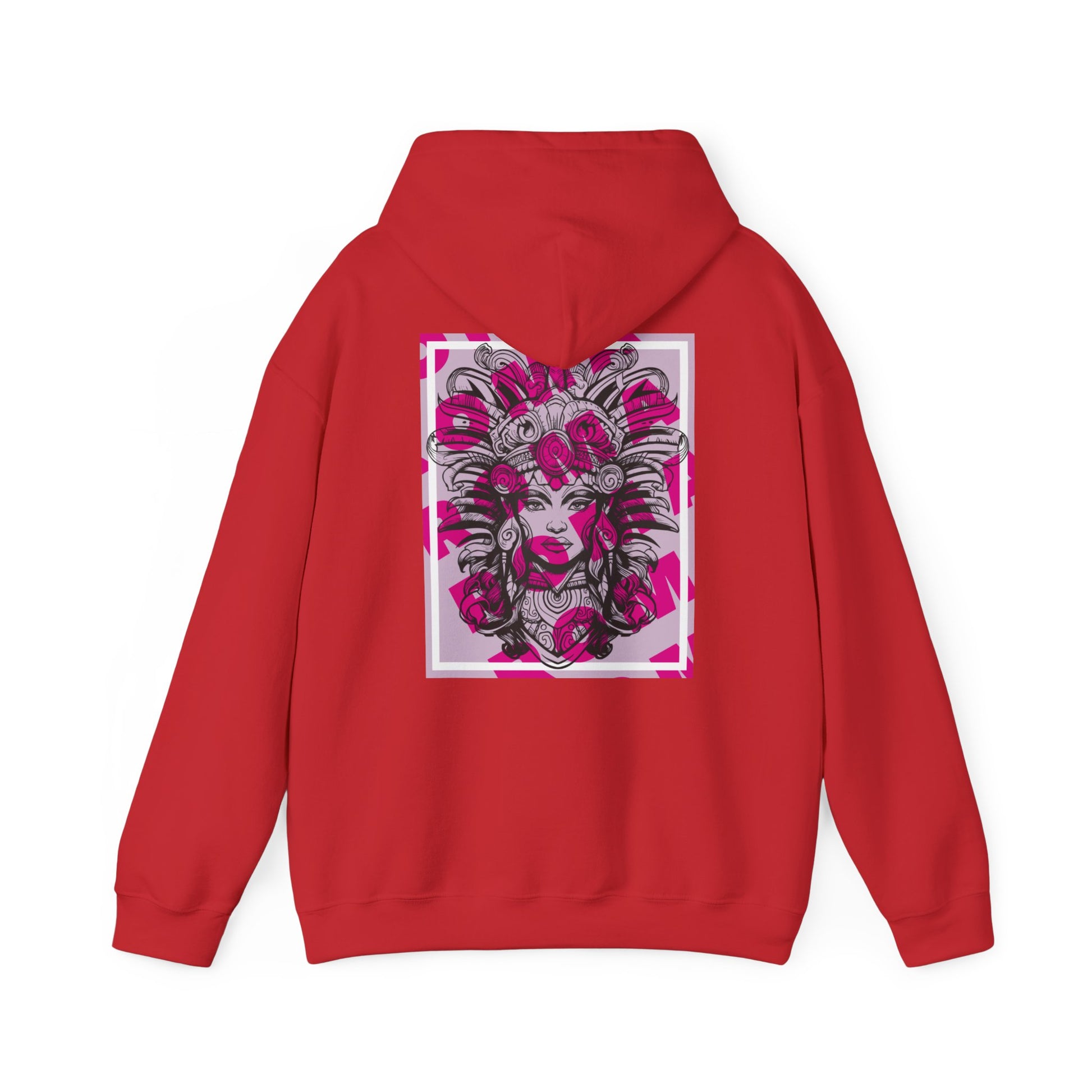 Artistic hoodie featuring a close-up female face with abstract elements blending into the design.

