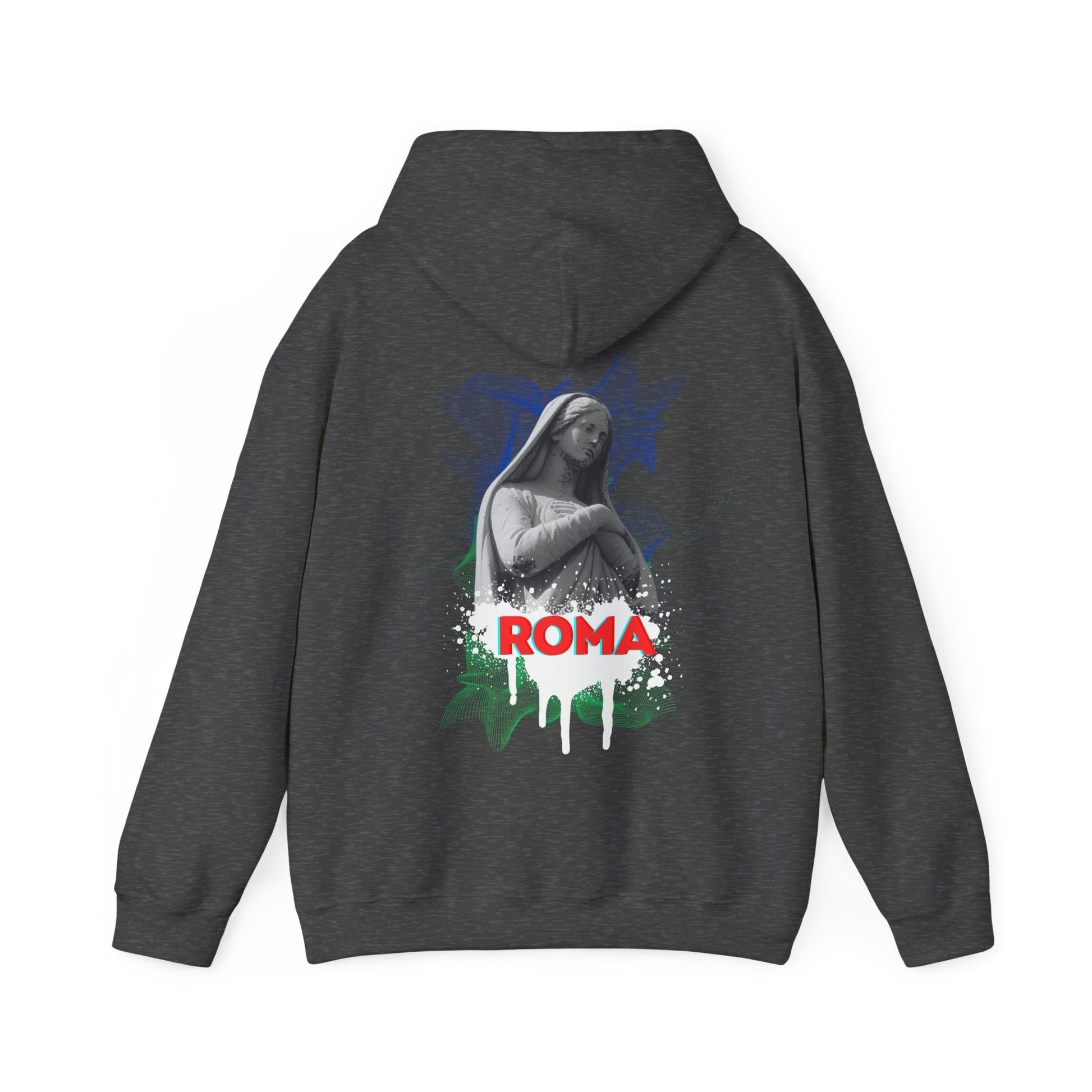 gray  back hoodie woman sketch roma design