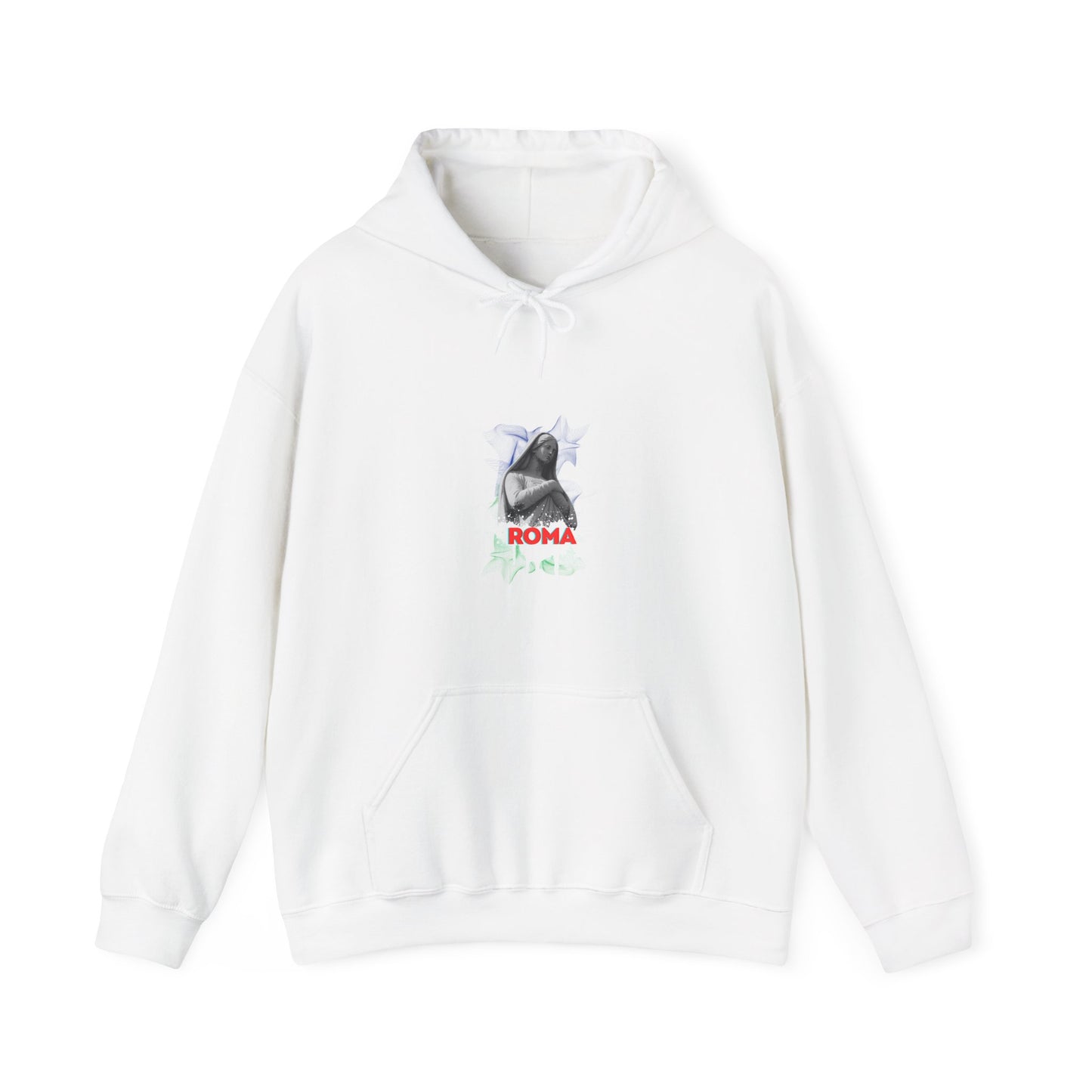 white front hoodie woman sketch roma design
