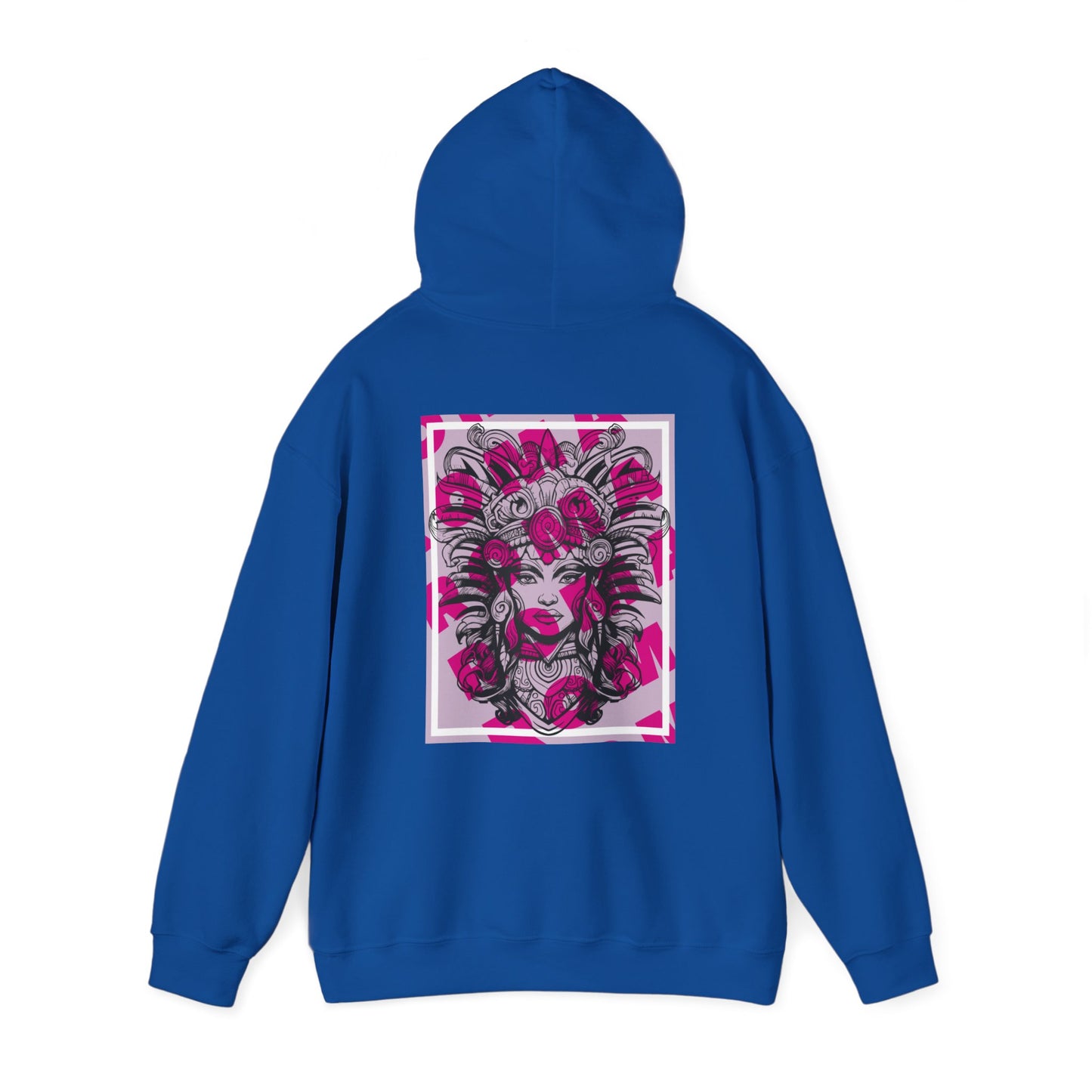Hoodie showcasing a close-up image of a girl’s face, conveying introspection and calmness.

