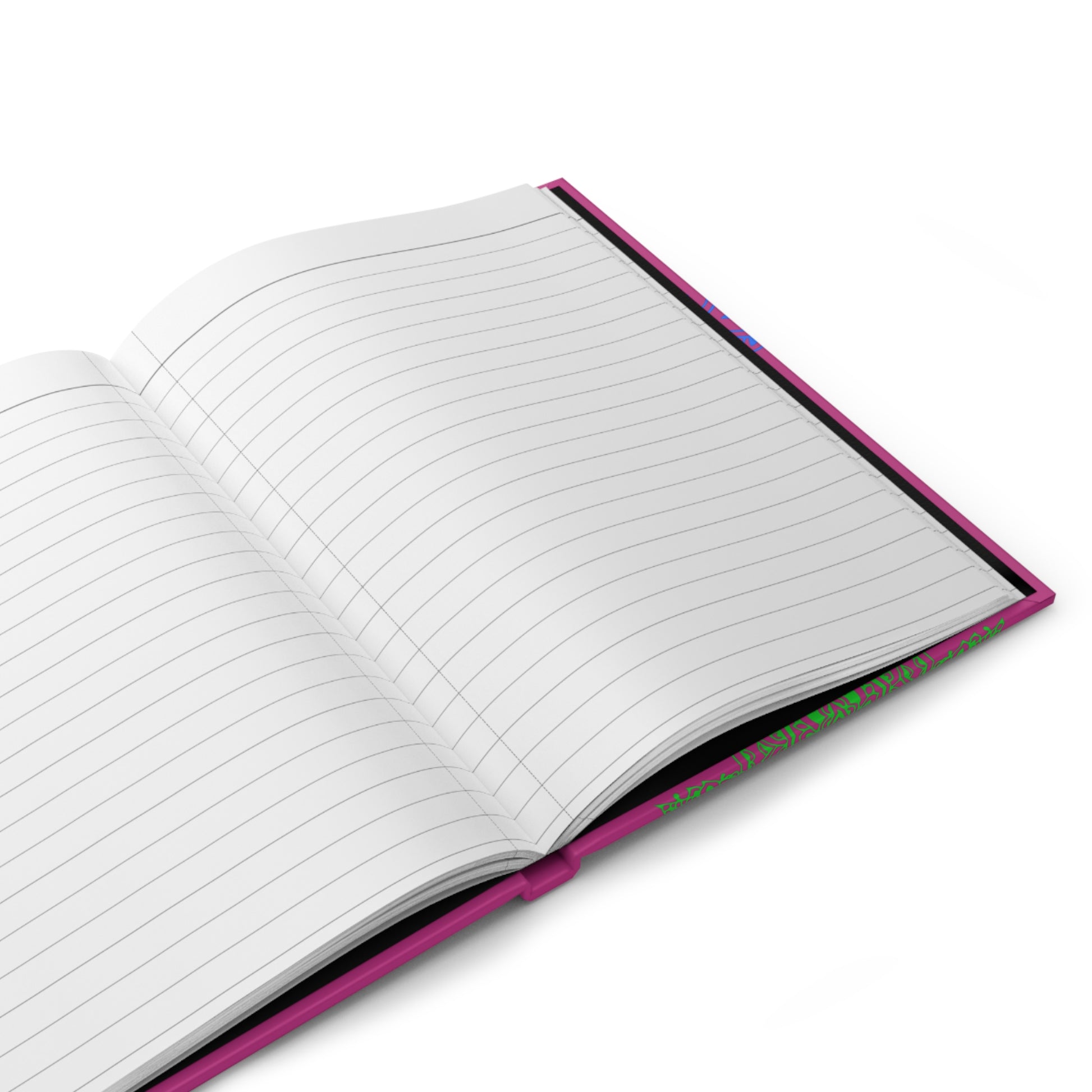 Notebook featuring a Roma motif on a pink cover with subtle sandy textures.