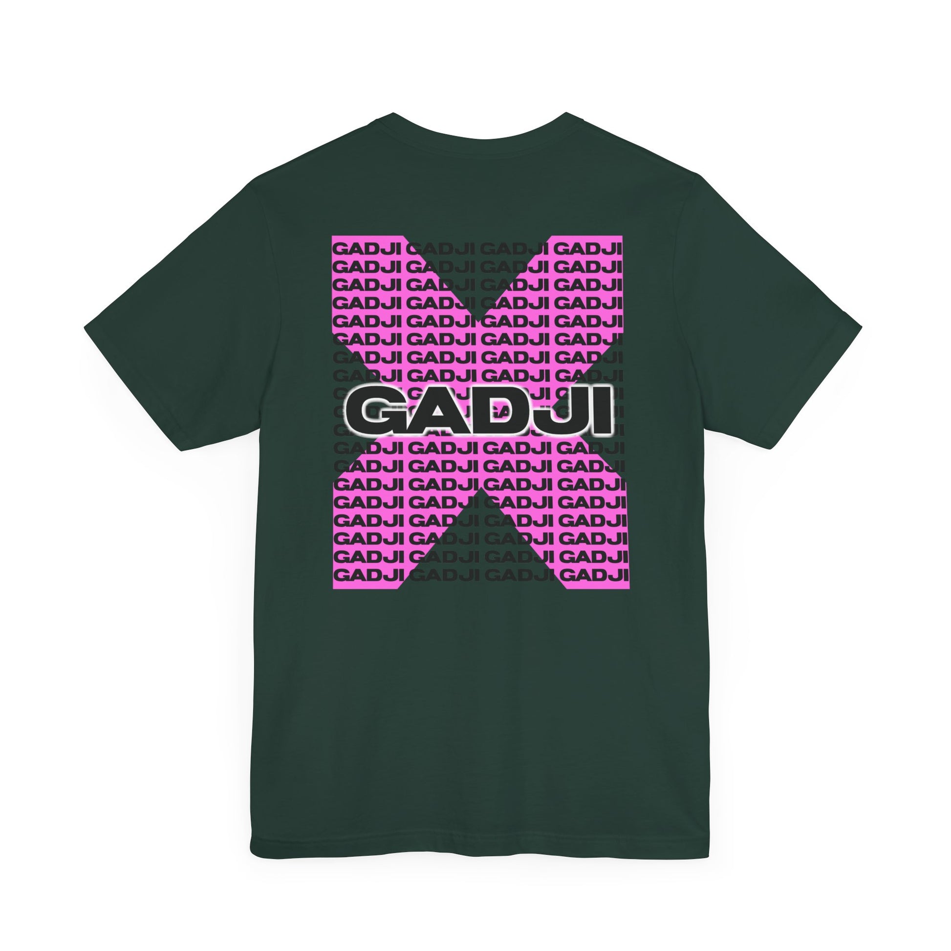 Soft cotton shirt with GADJI text designed in an elegant Roman script with a crown emblem above.