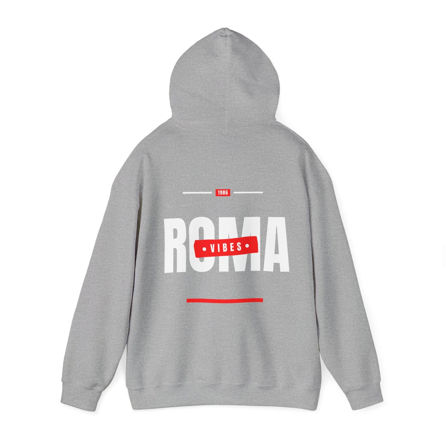 light gray back hoodie roma design