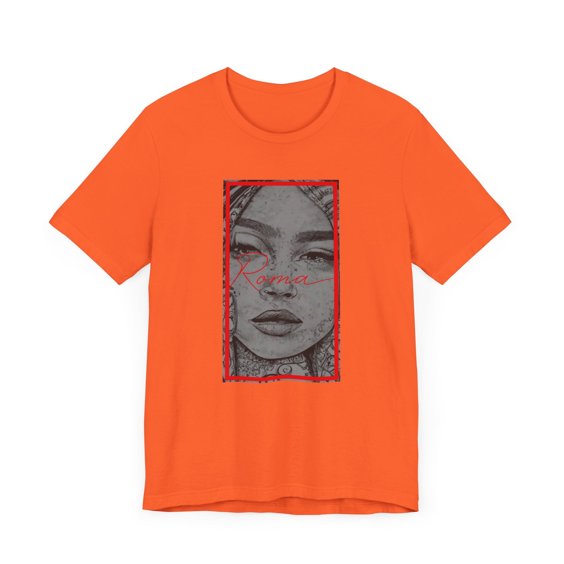 T-shirt featuring shadowed GADJO text with a halo effect and faint wings behind it.