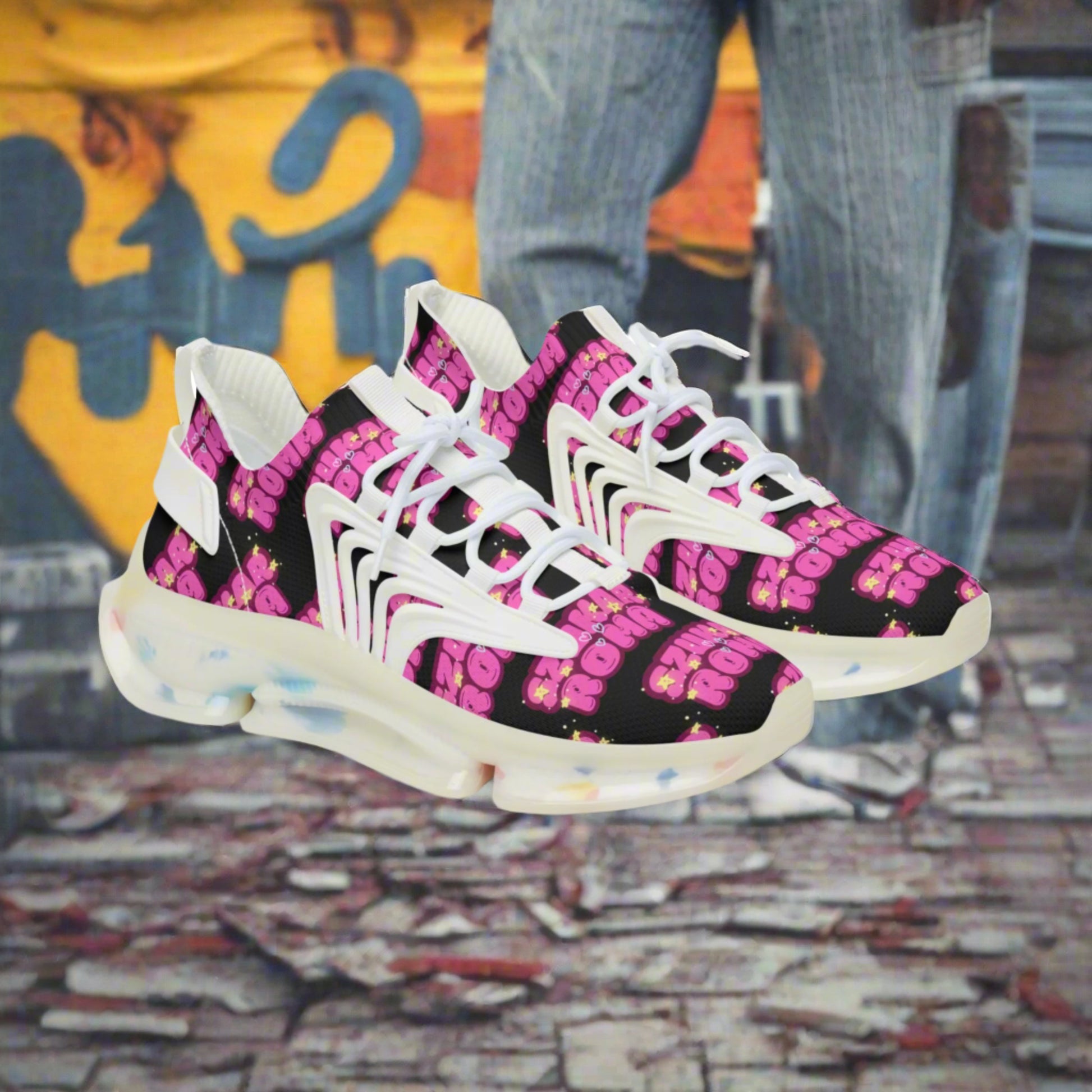 black pink szukar roma sketch design sneakers shoes