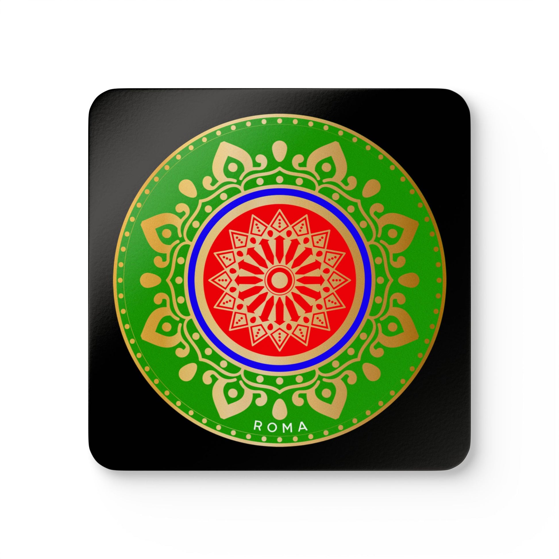 Black coaster set from szukar roma sketch  and circle design