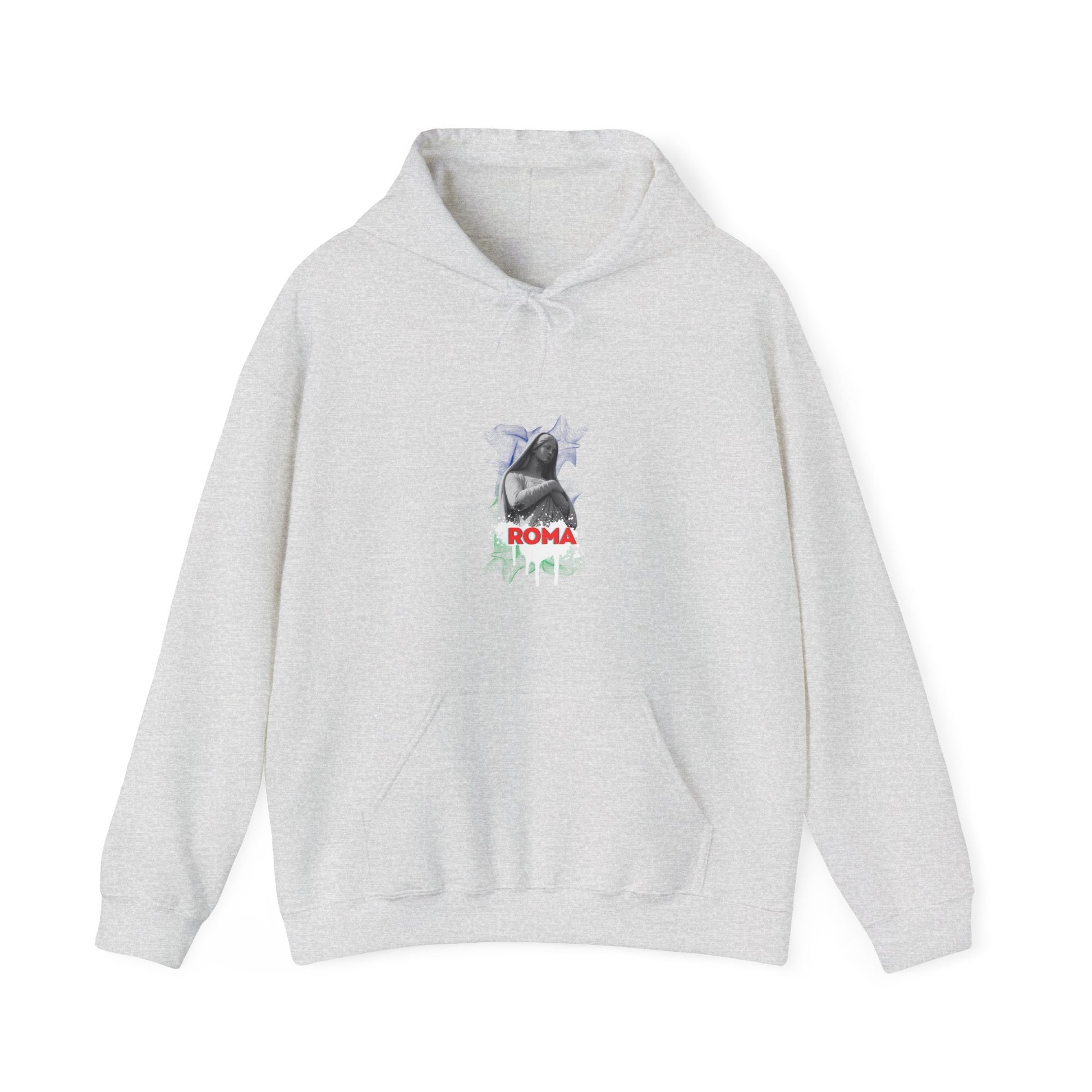 light gray front hoodie woman sketch roma design