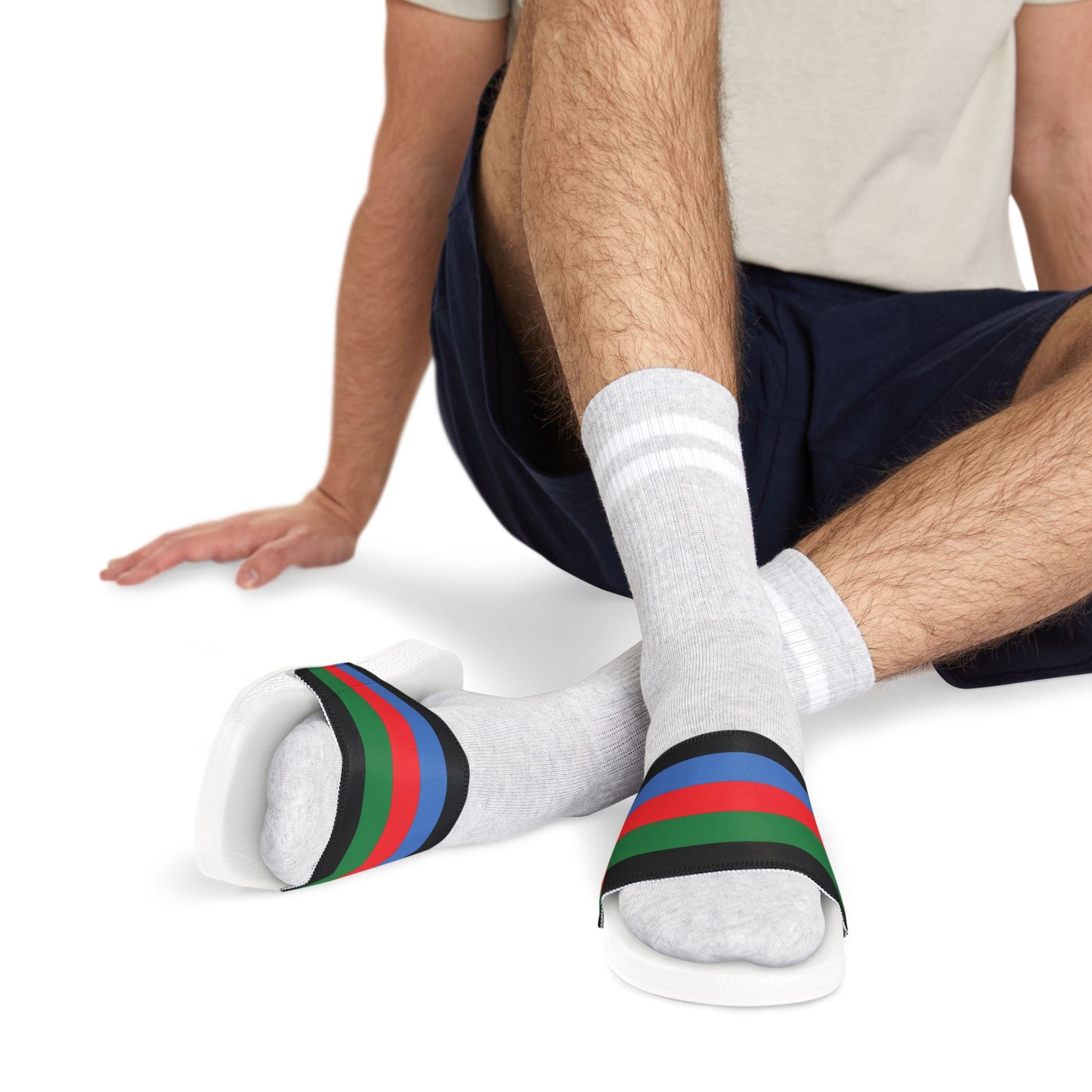 Heritage-themed slipper with Roma flag colors and subtle imperial styling.


