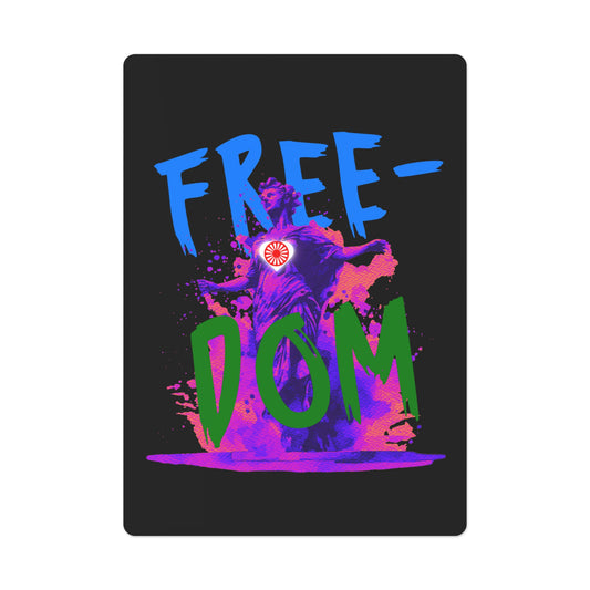 Face of a joker card with whimsical jester artwork.