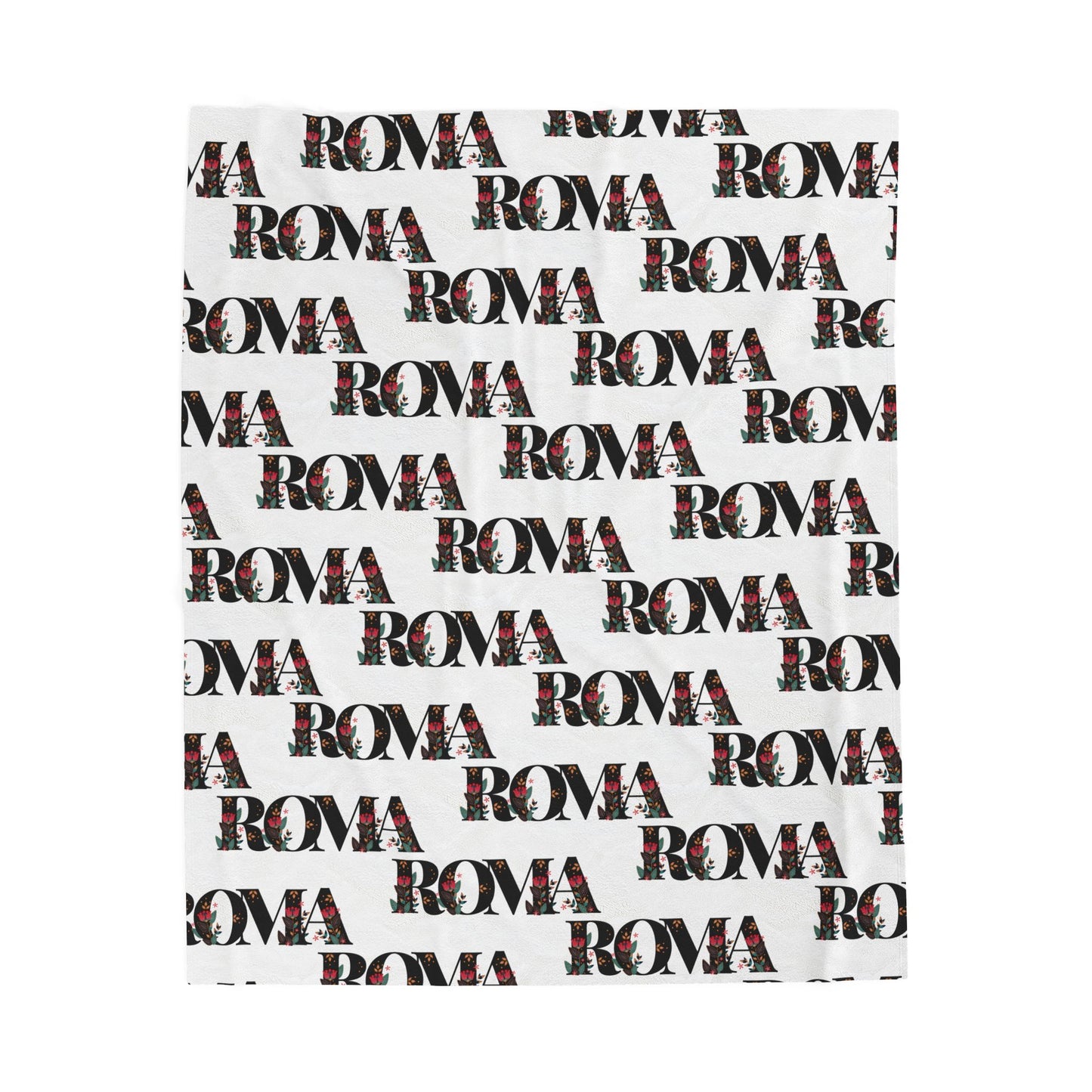 ROMA blanket with a distressed print for a classic, well-loved look.