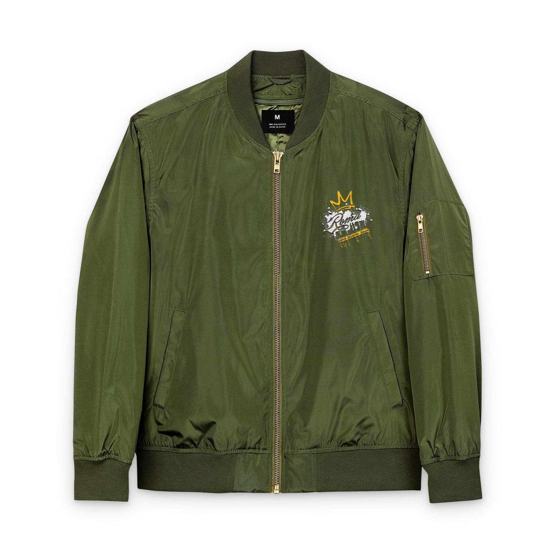 Solid Green jacket made of anti-absorbent fabric for rain protection