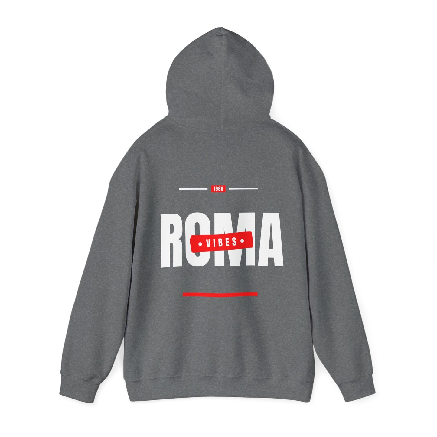 gray back hoodie roma design