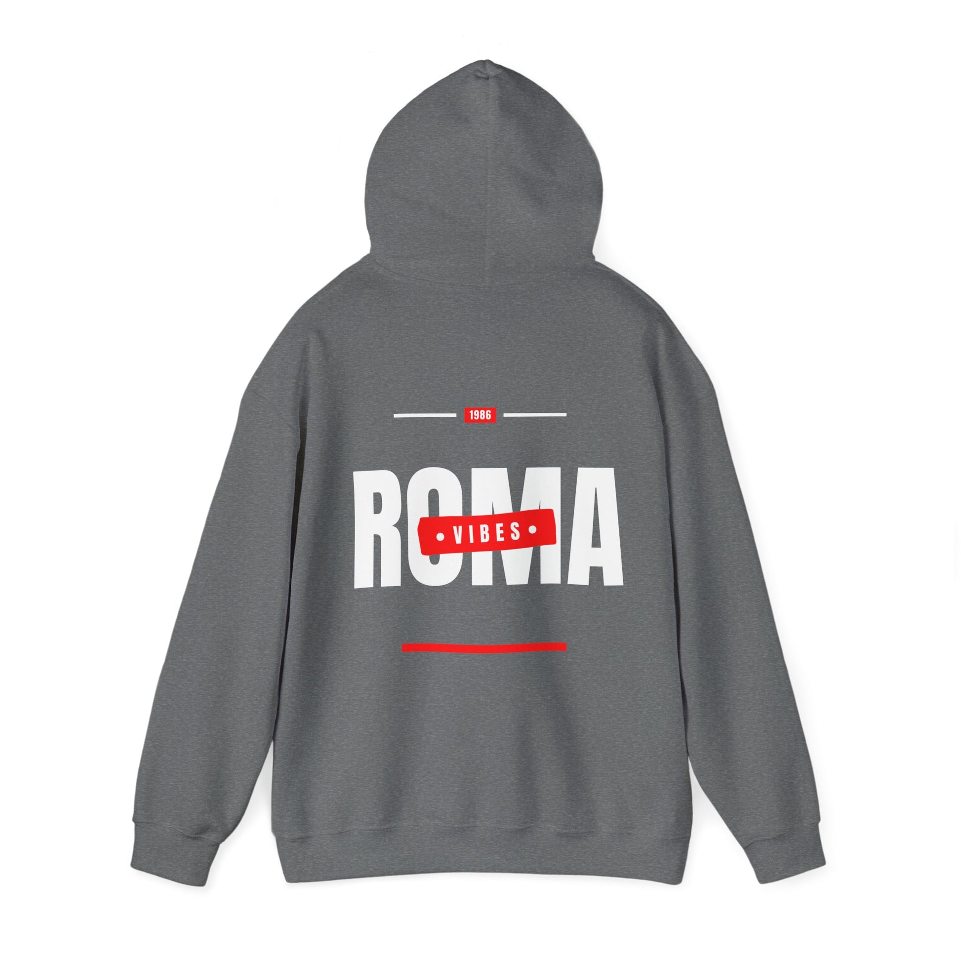gray back hoodie roma design