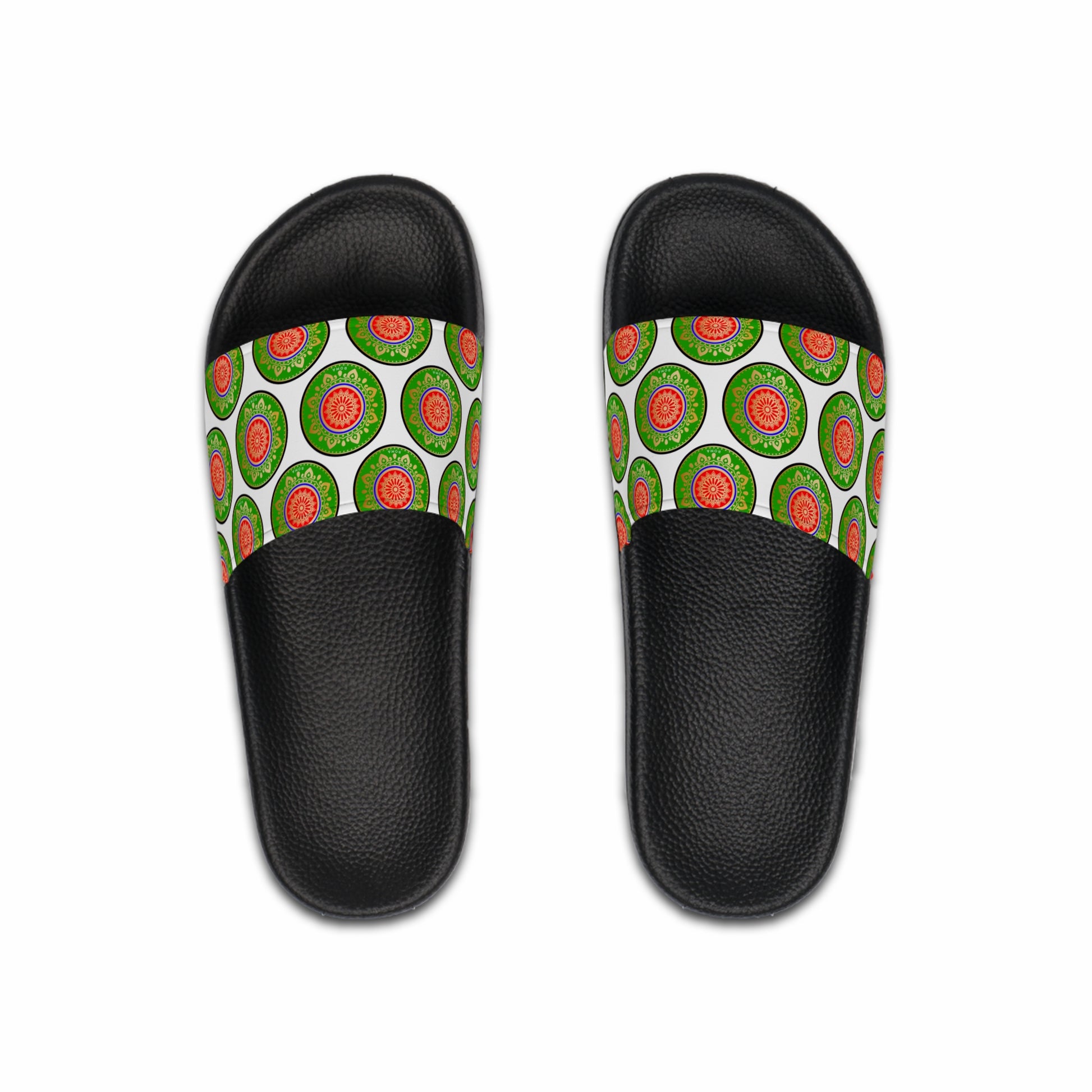 Black flip flops set from szukar roma sketch  and circle design