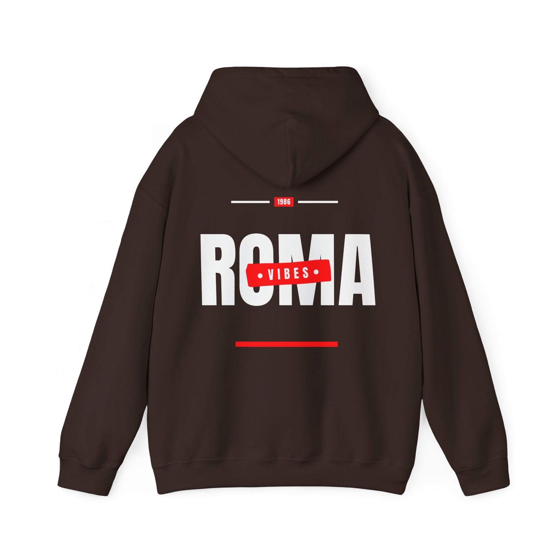 brown back hoodie roma design