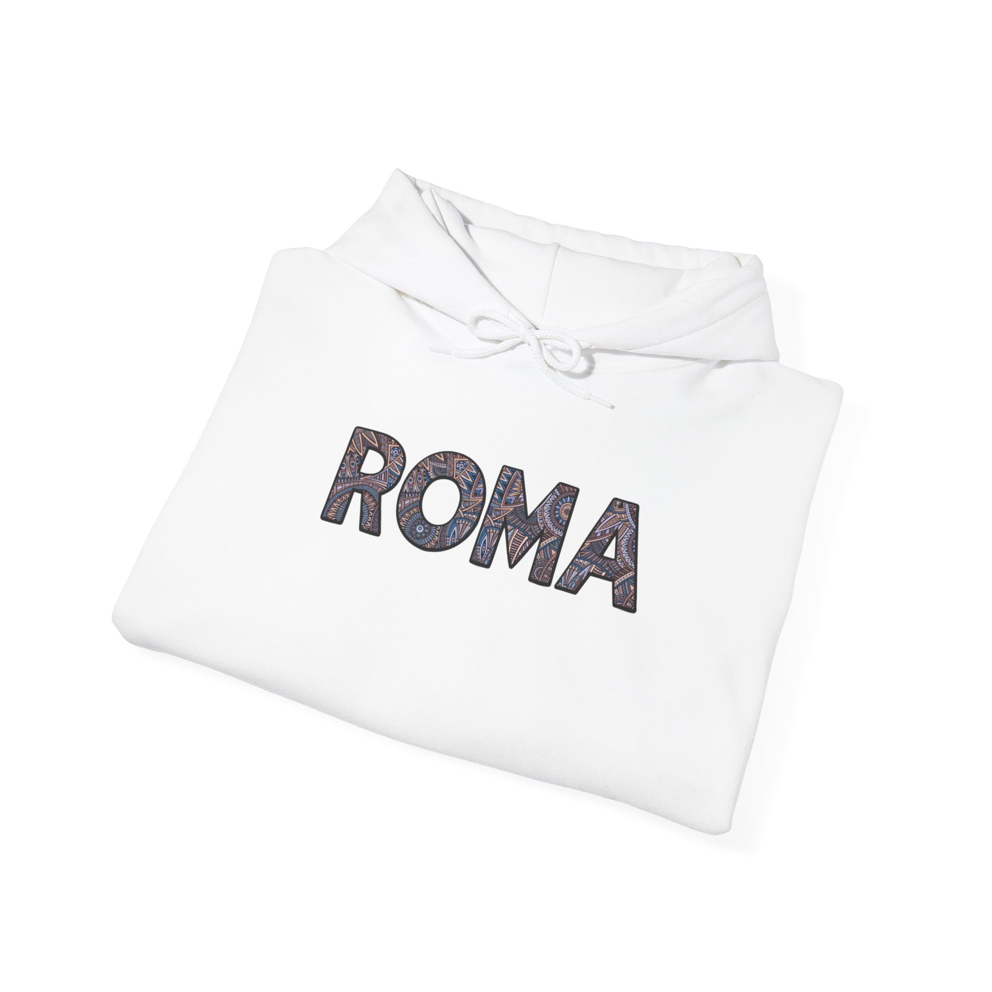 Stylish and comfortable men’s hoodie with ROMA lettering front and center.